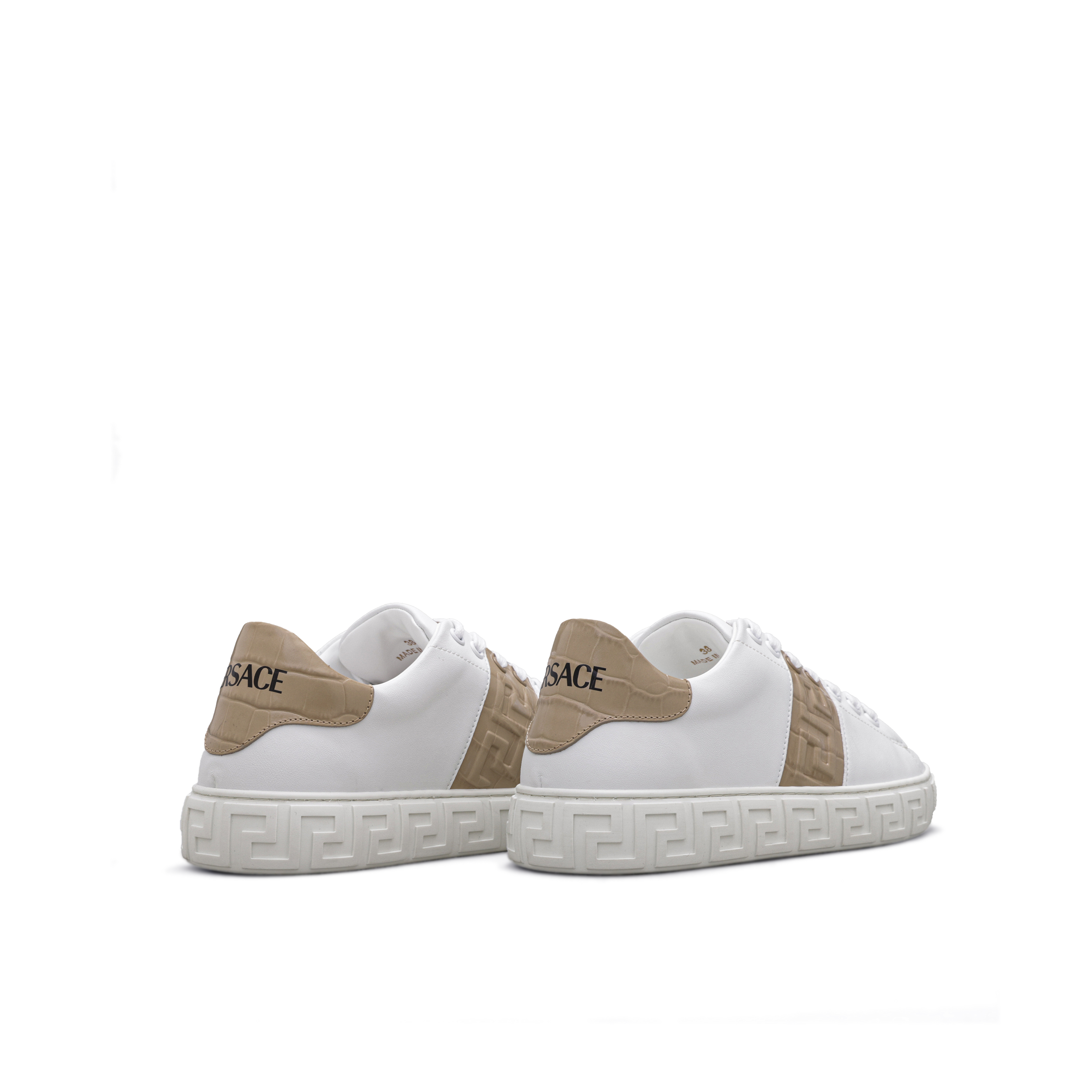 Sneakers Blancos Versace Brow Crystal Greca