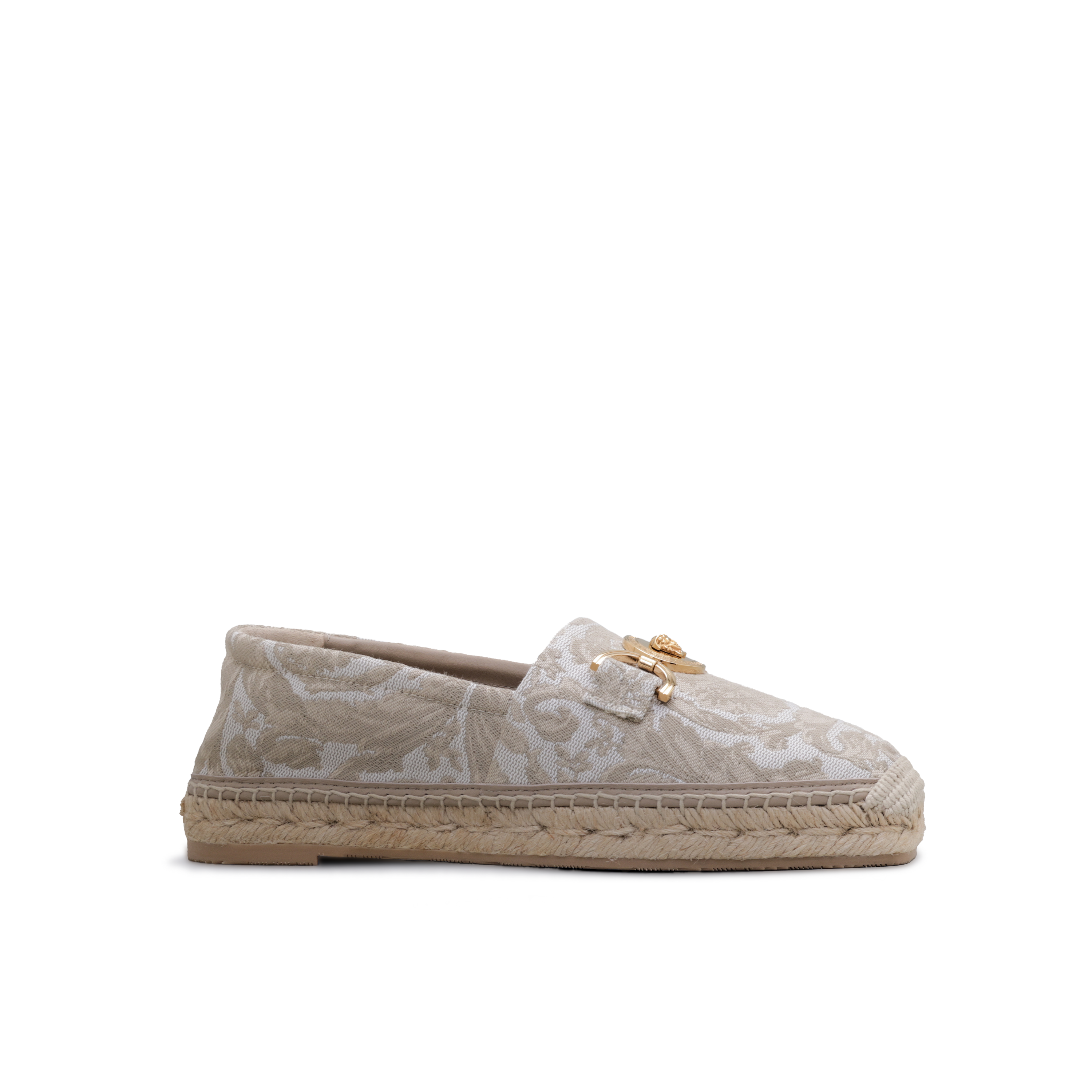 Espadrille Beige Versace Athena Barocco