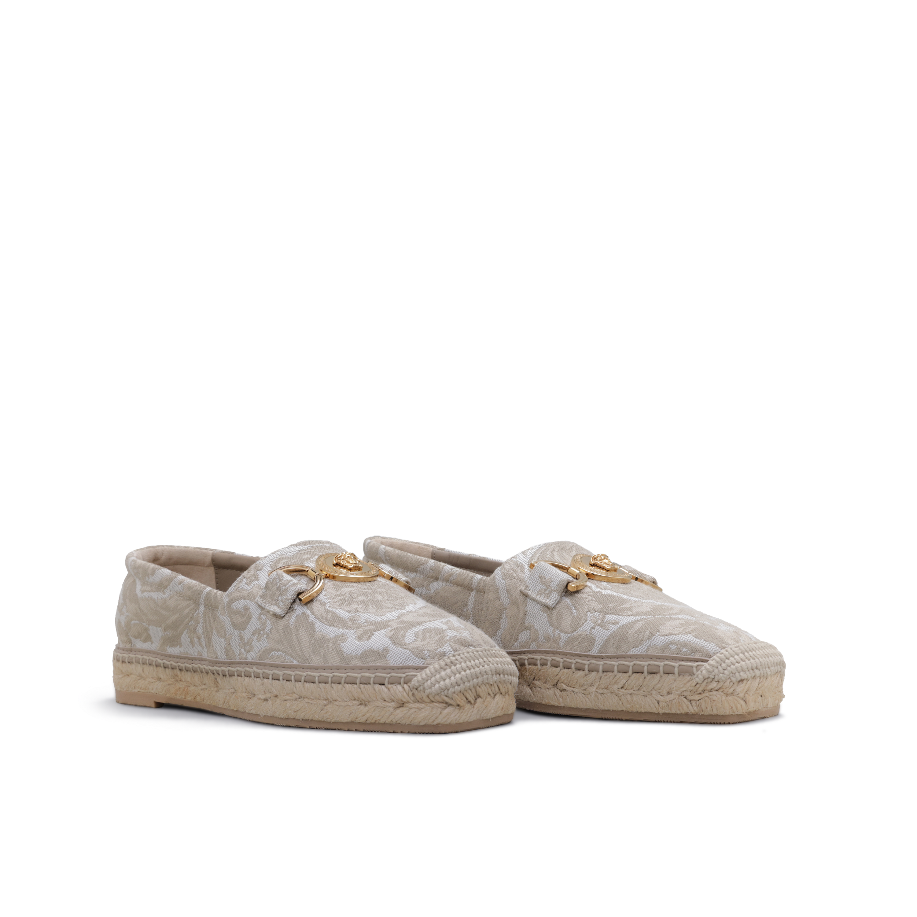 Espadrille Beige Versace Athena Barocco