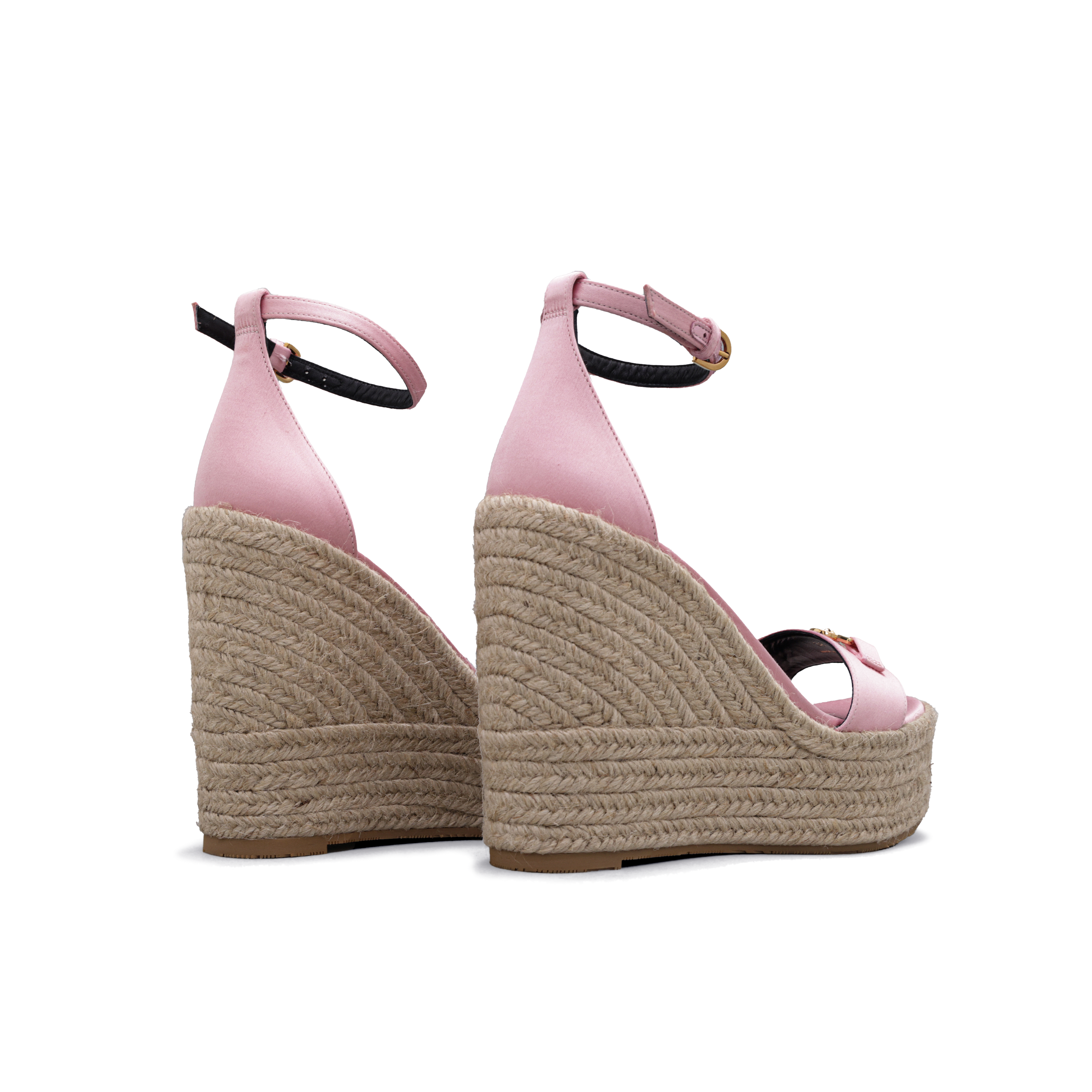 Sandalias de Plataforma Rosadas Versace Medusa Plaque