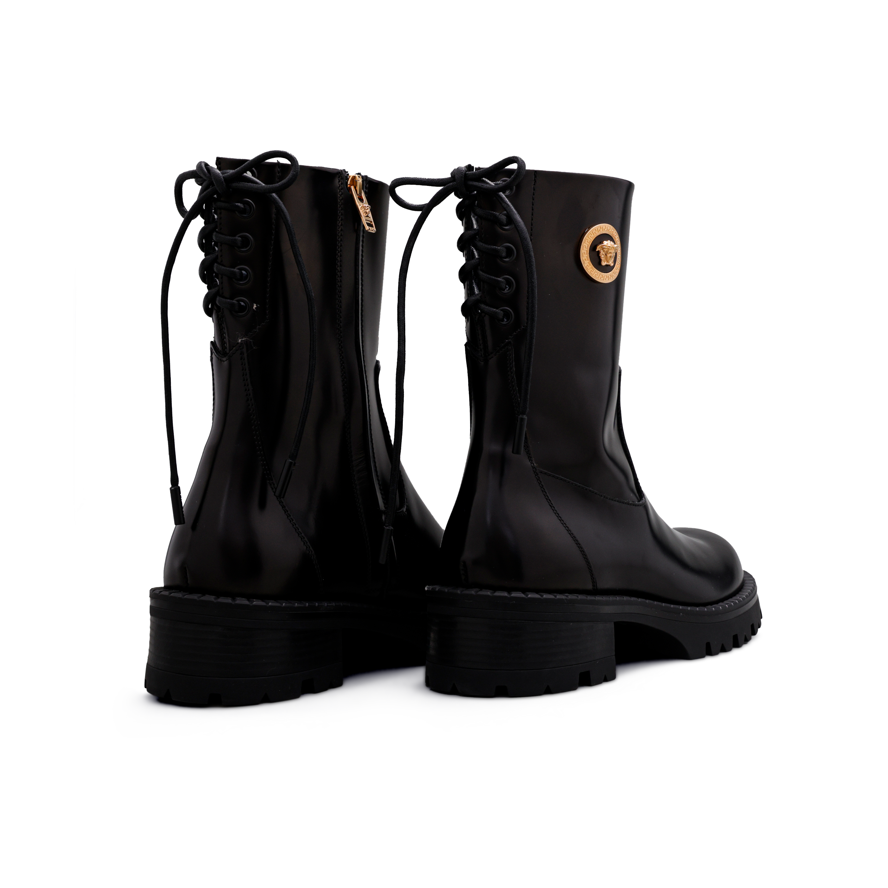 Botas Negras Versace Medusa