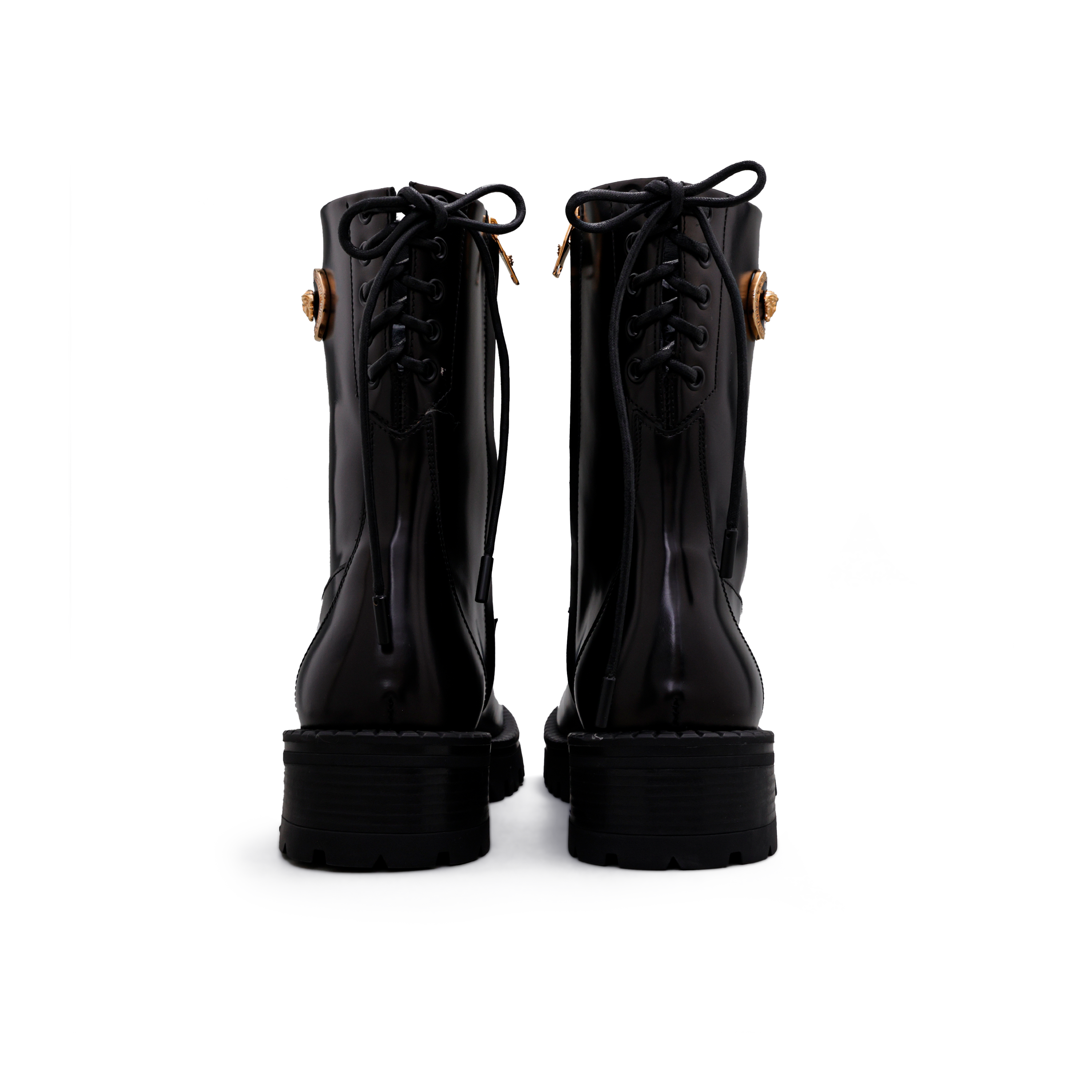 Botas Negras Versace Medusa