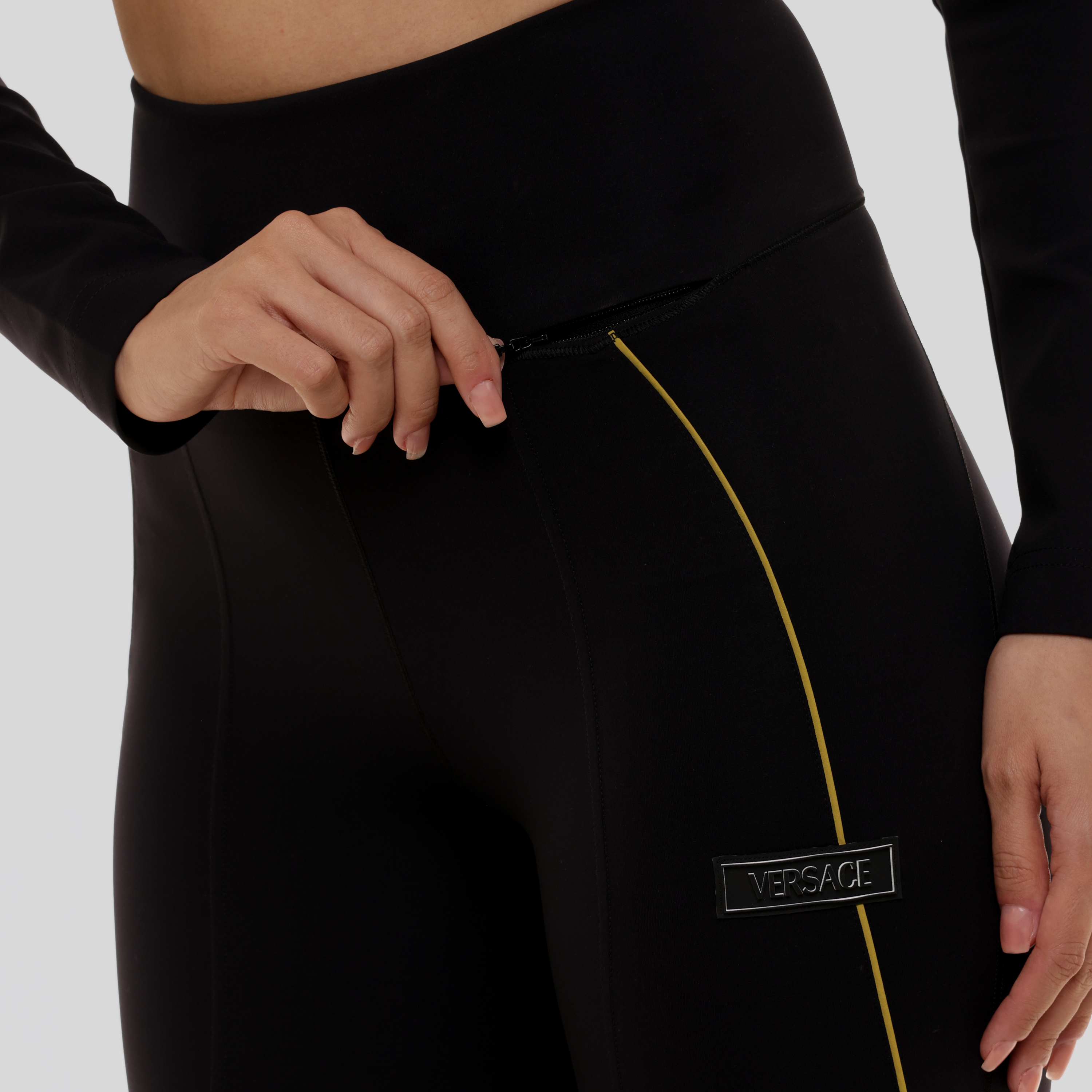 Legging Negro Versace Tag
