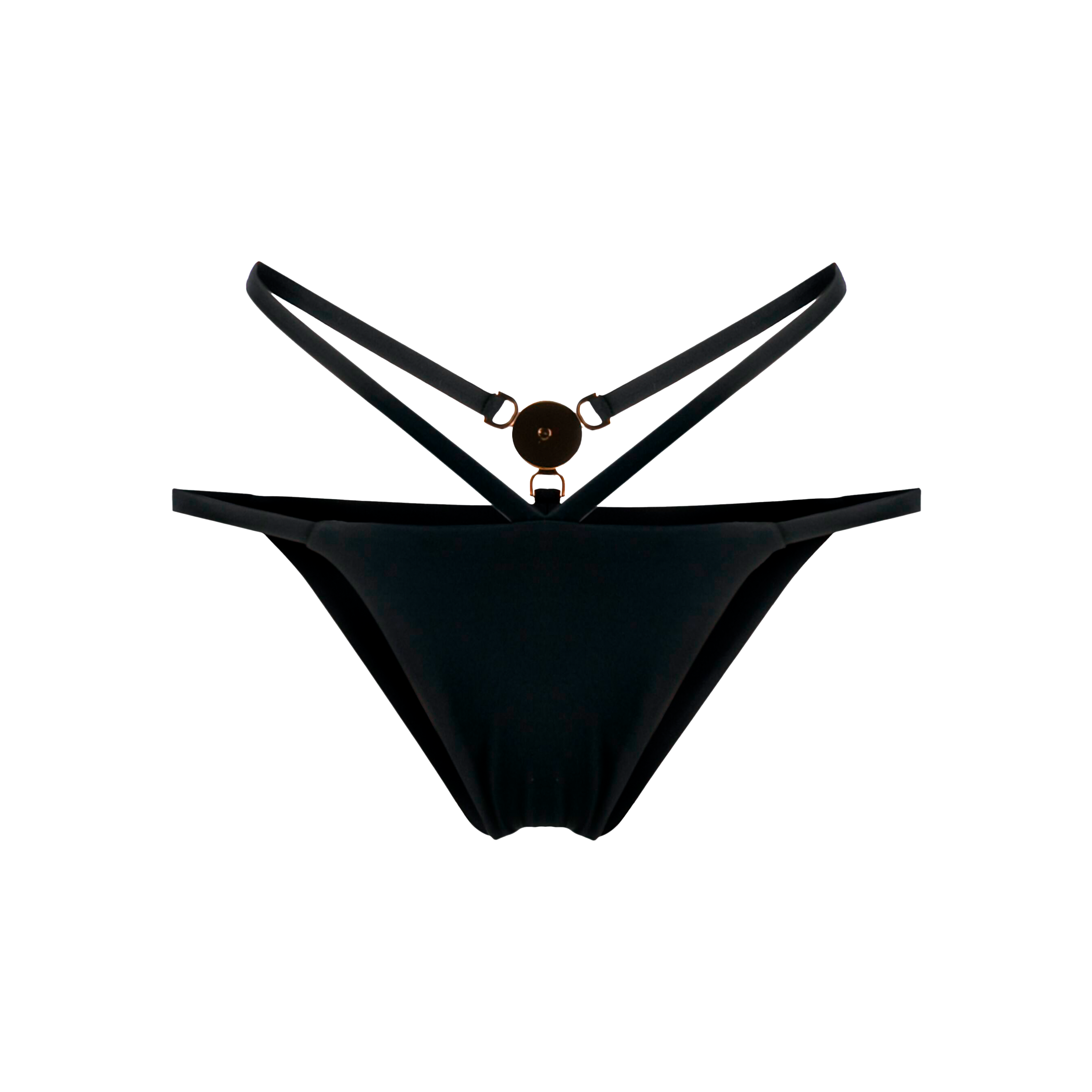 Bikini Negro Versace Bottom Medusa Plaque