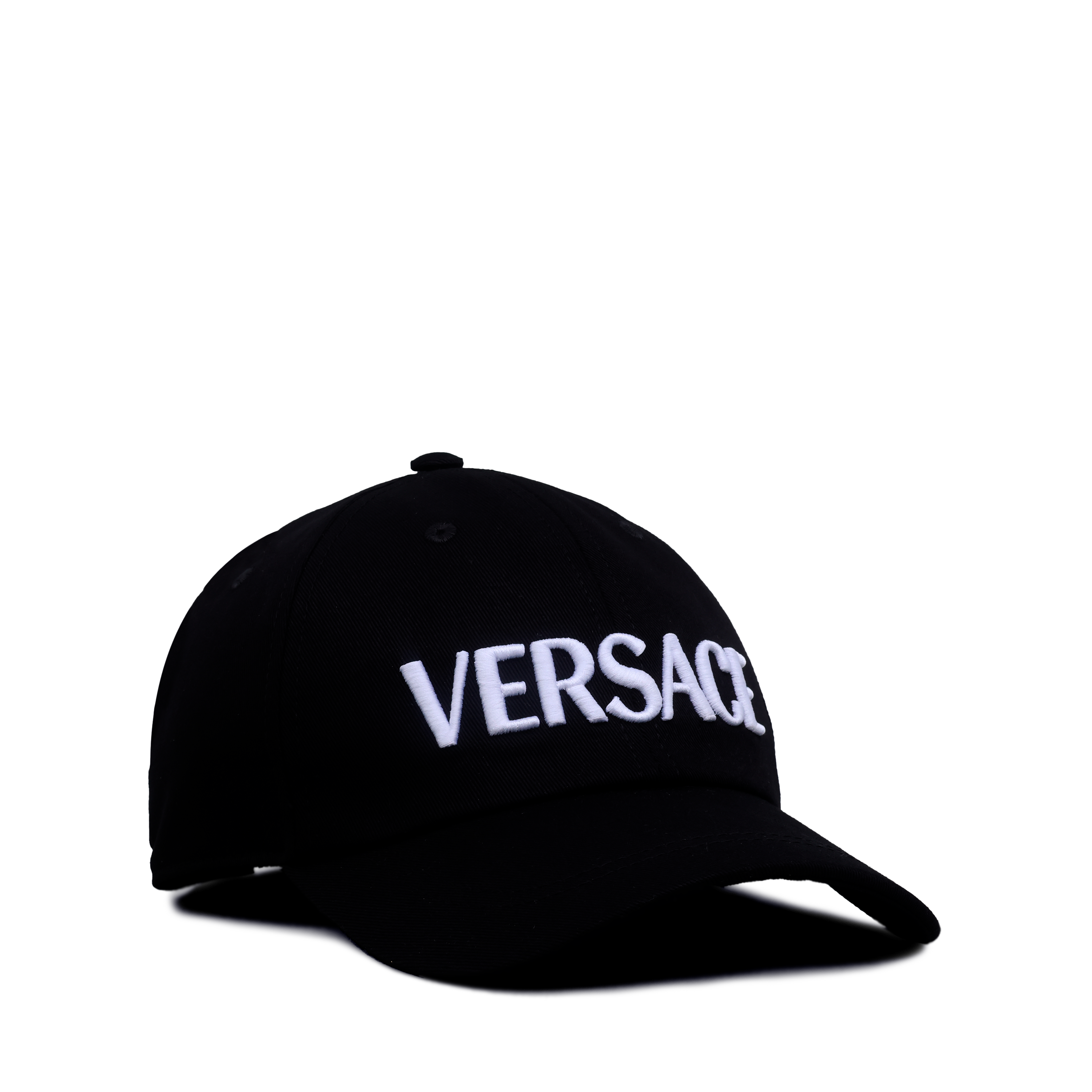 Gorra Negra Versace Logo