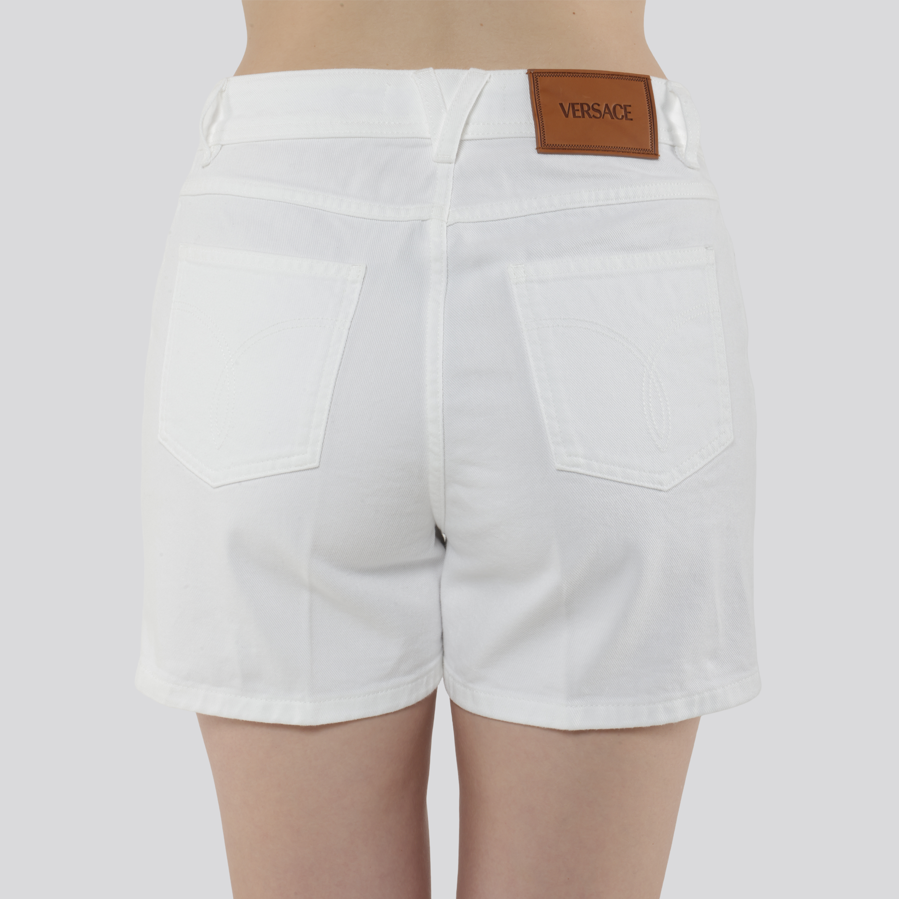 Shorts Blanco Versace Plaque