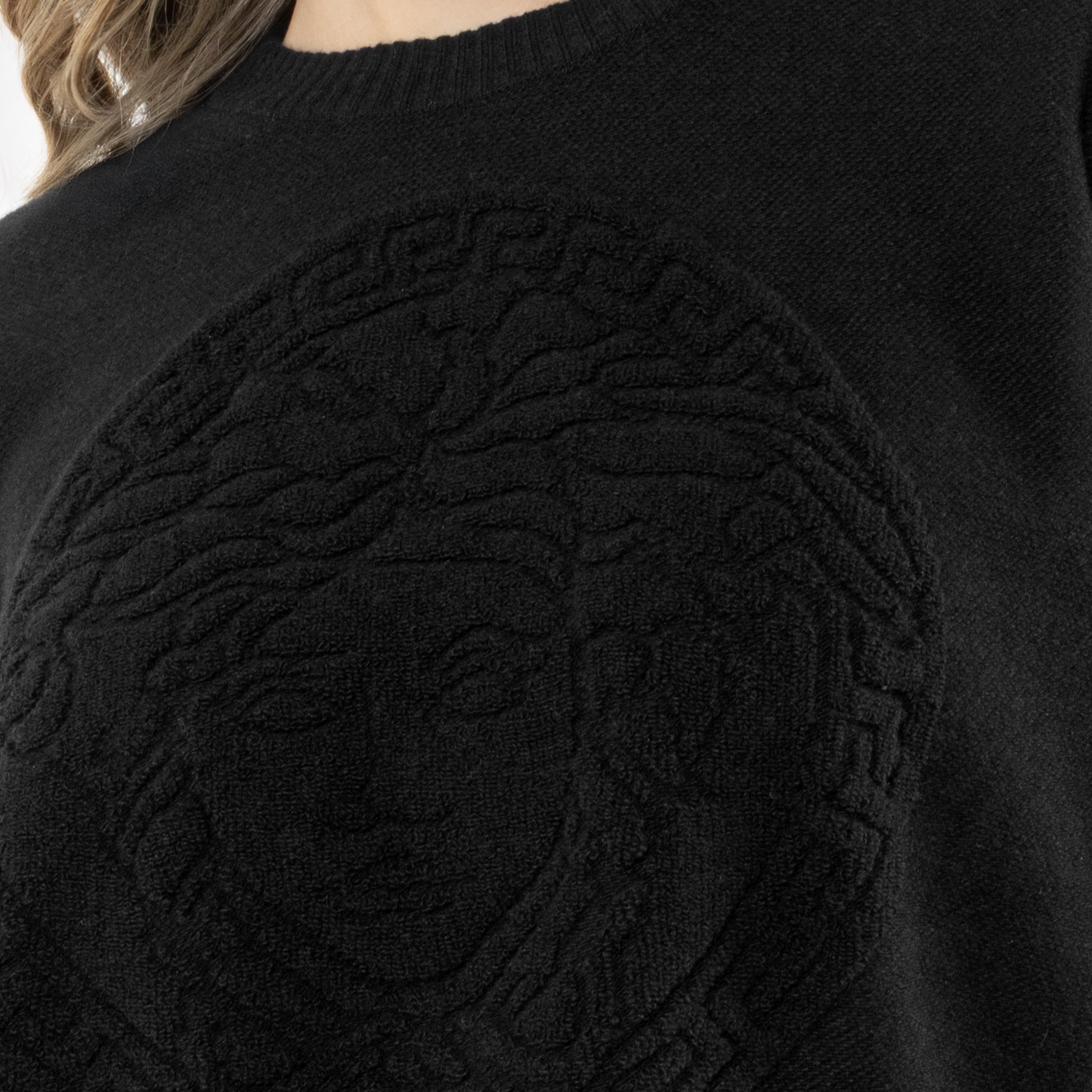 Buzo Negro Versace La Medusa