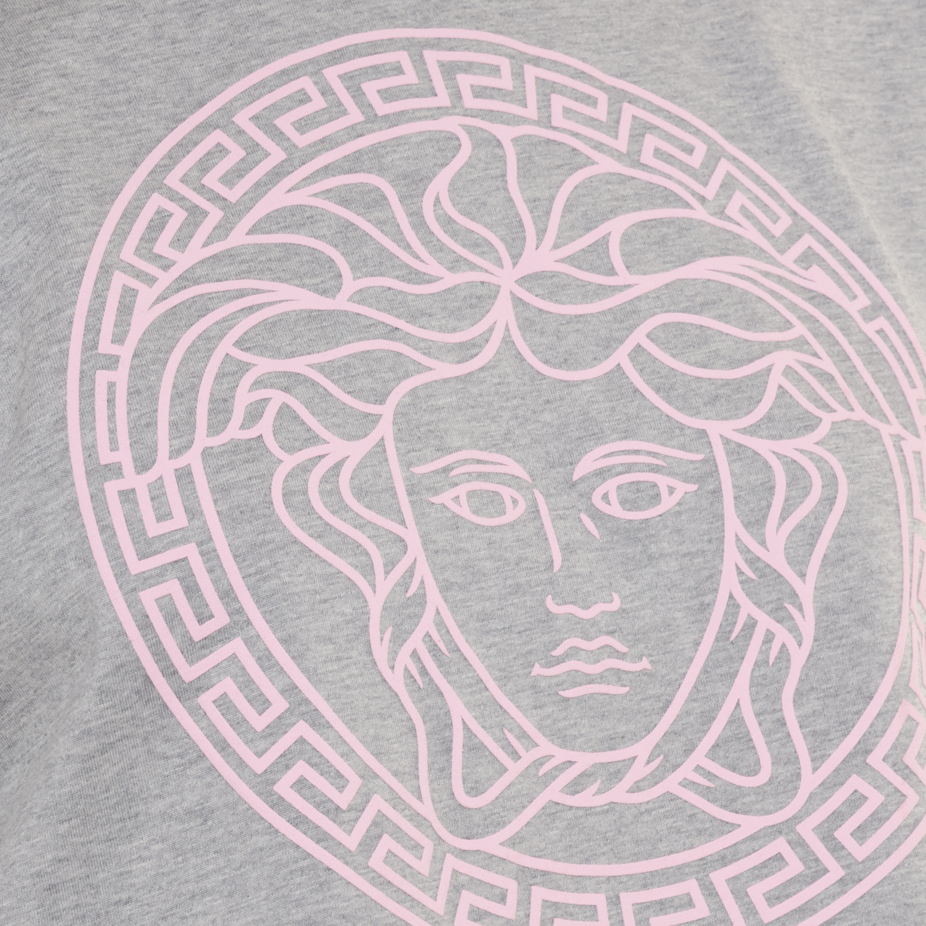 Camiseta Gris Versace Pink Medusa