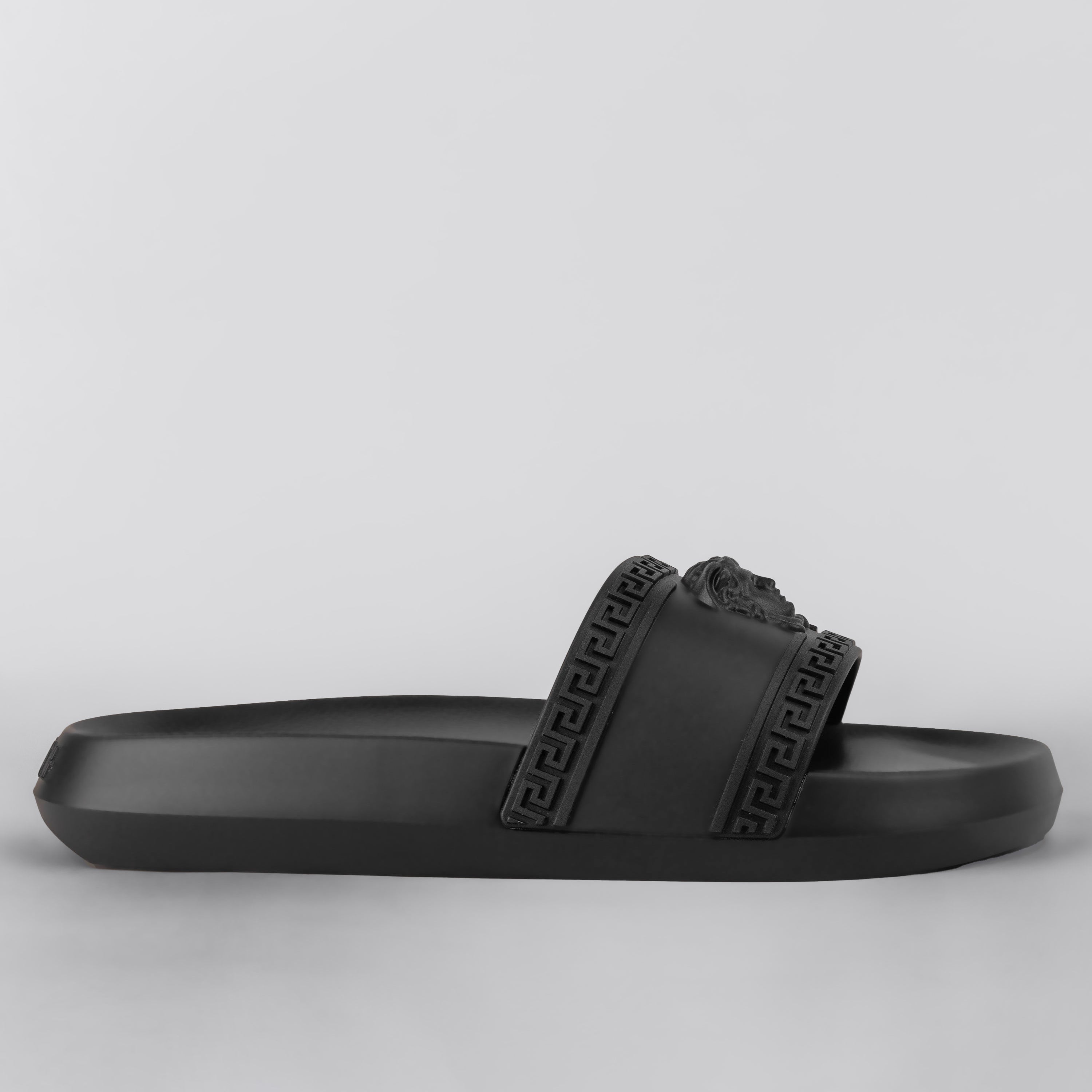 Sandalias Negras Versace Medusa