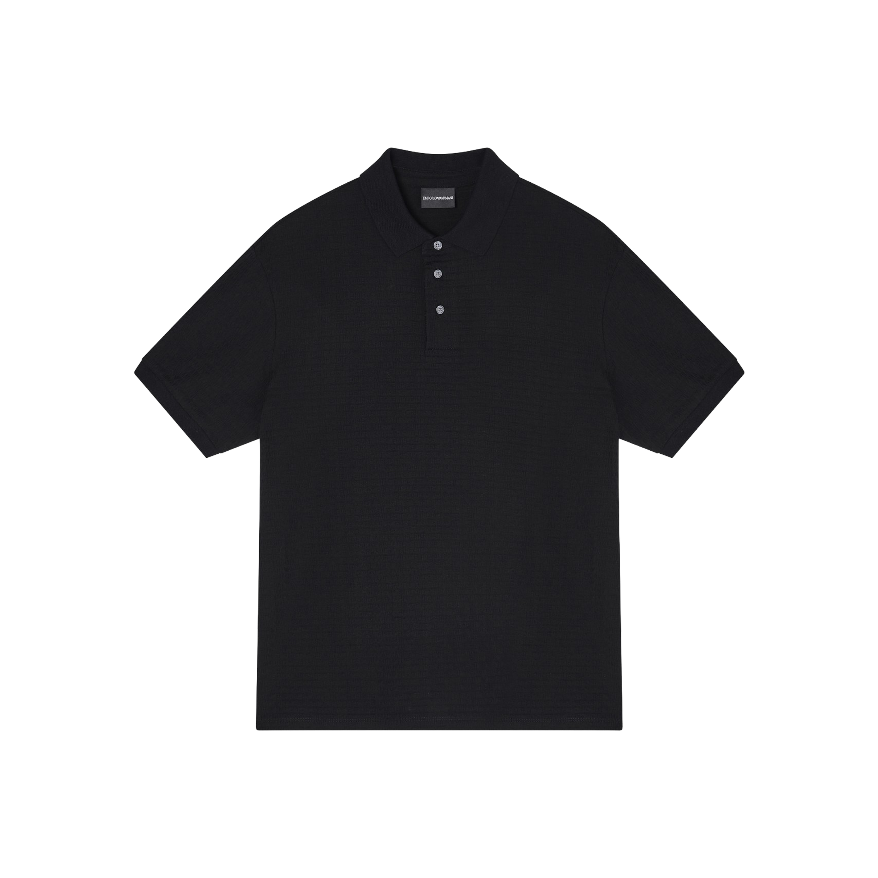 Camiseta Tipo Polo Negro Emporio Armani Over Logo