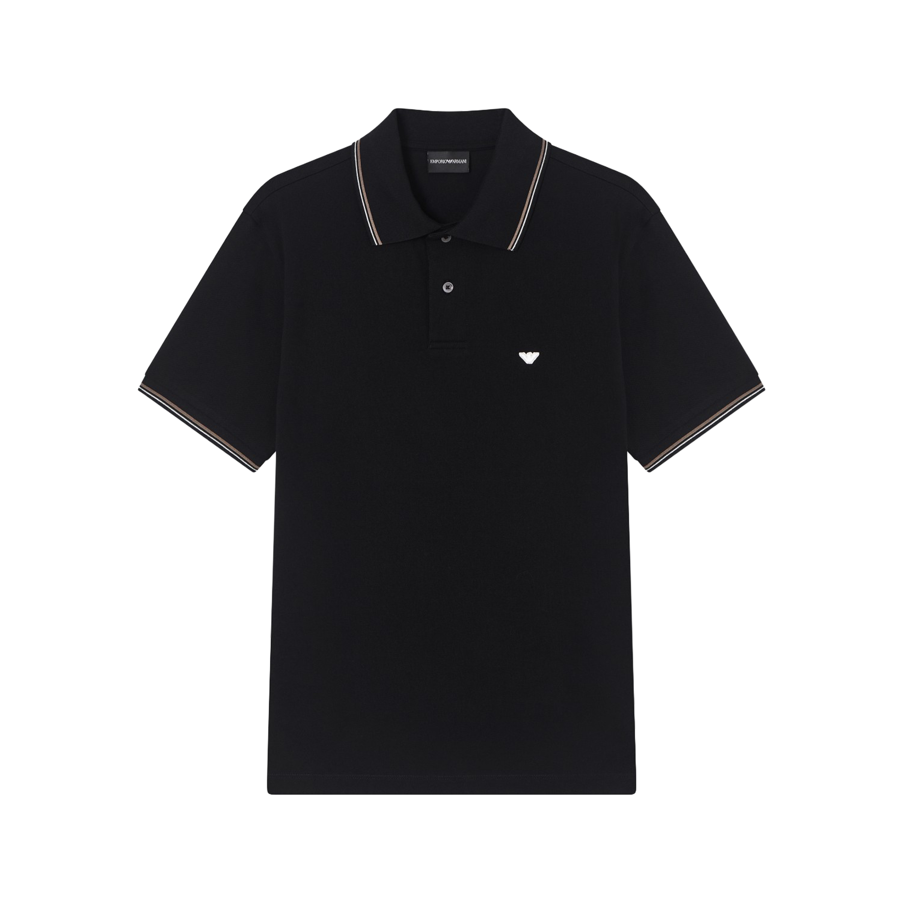 Camiseta Tipo Polo Negra Armani Eagle