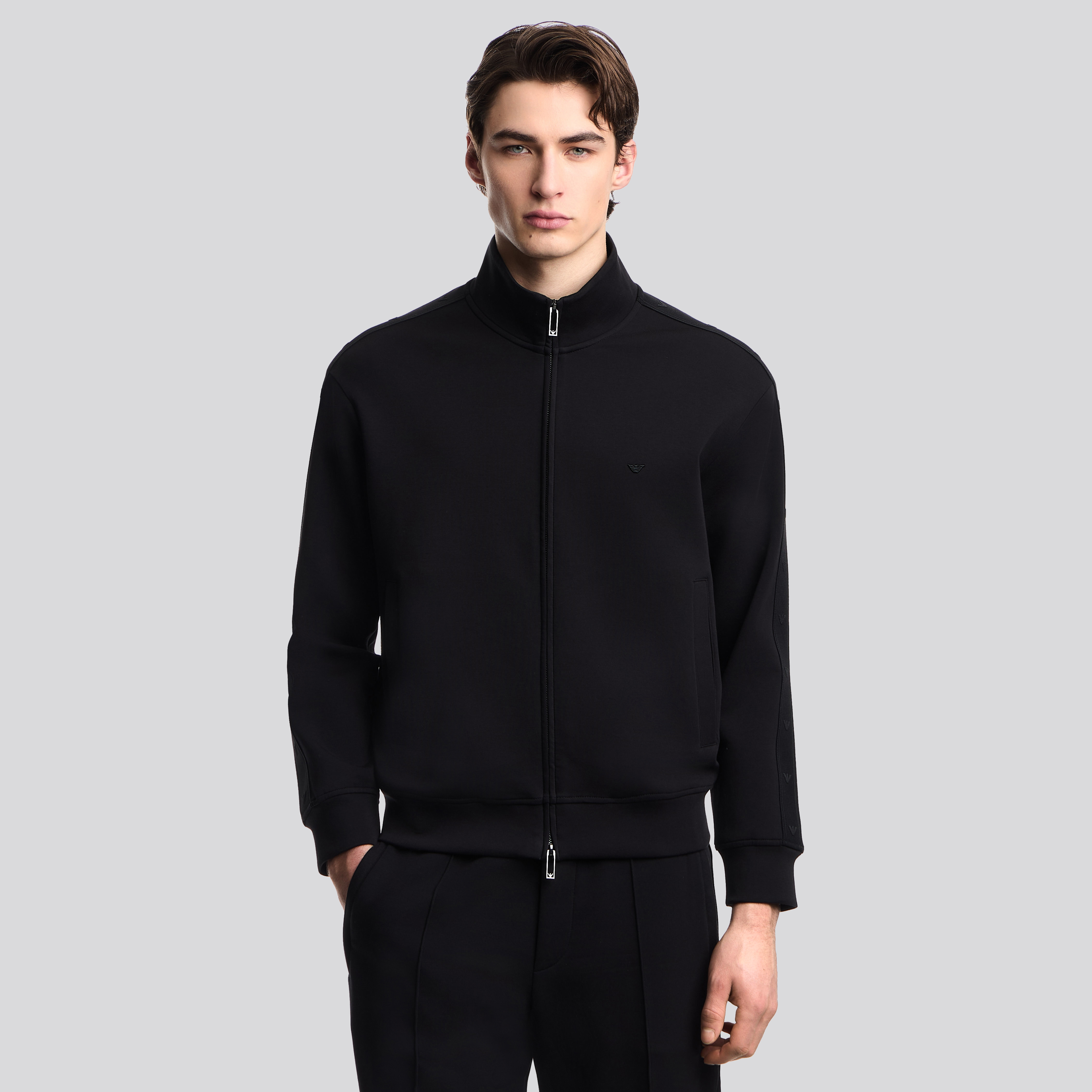 Chaqueta Negra Emporio Armani Zip
