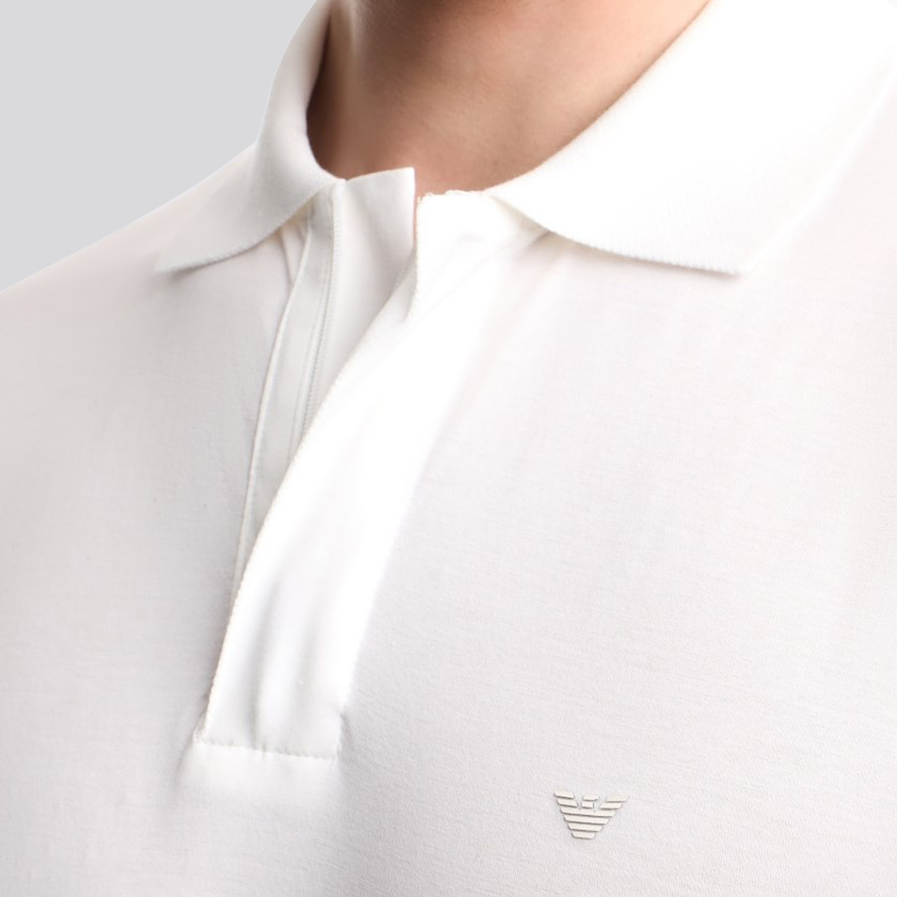 Camiseta Tipo Polo Blanco Emporio Armani Ea