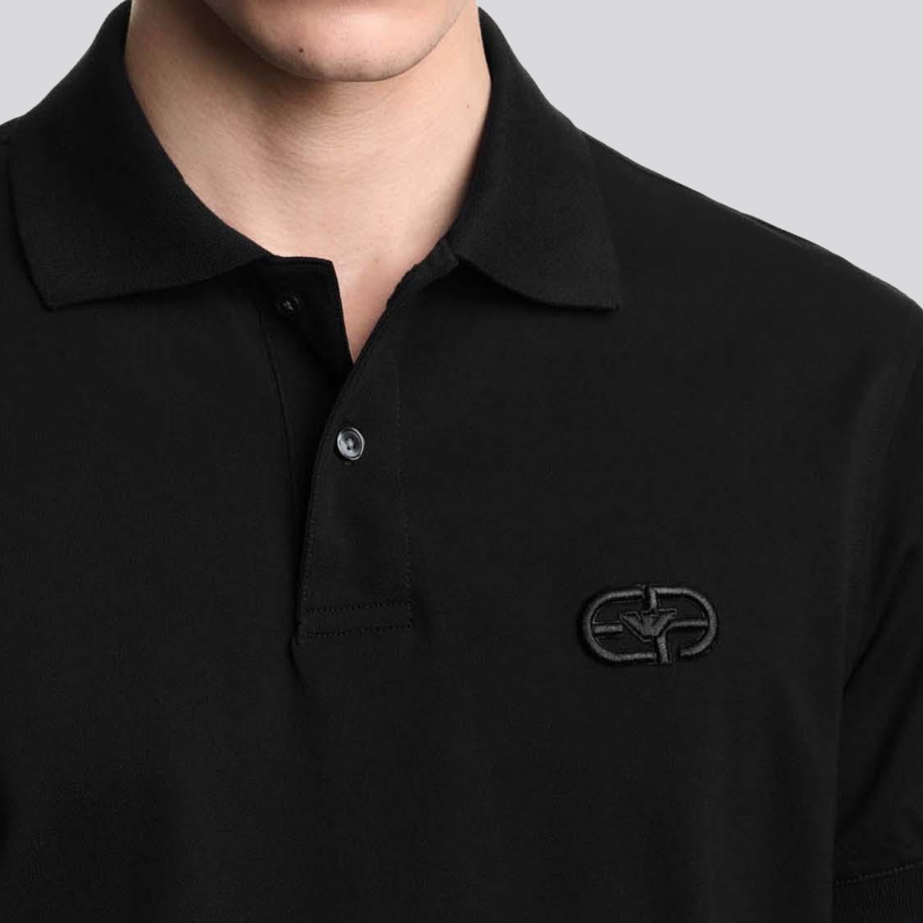Camiseta Tipo Polo Negro Armani Ea