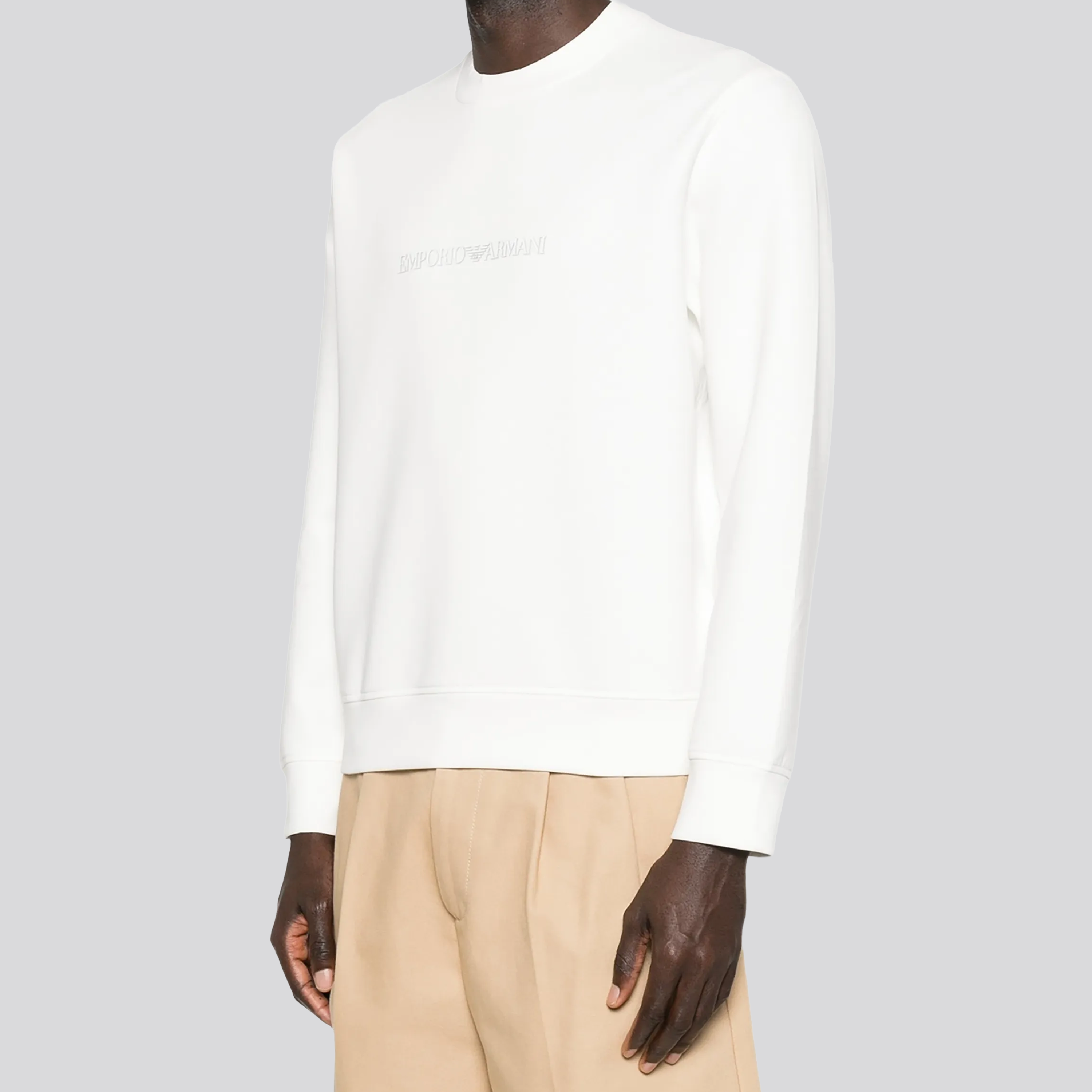 Buzo Blanco Emporio Armani Logo