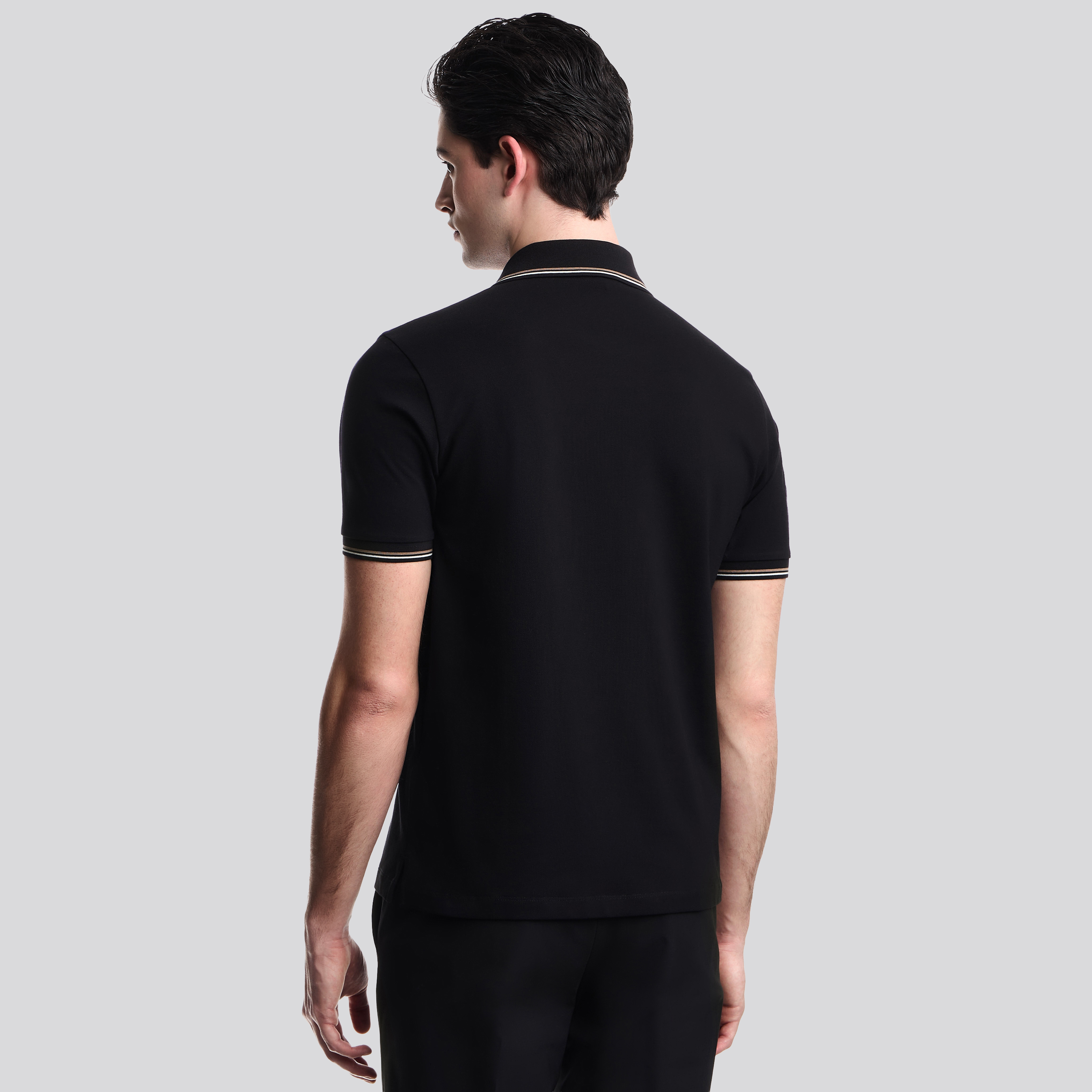 Camiseta Tipo Polo Negro Armani Eagle