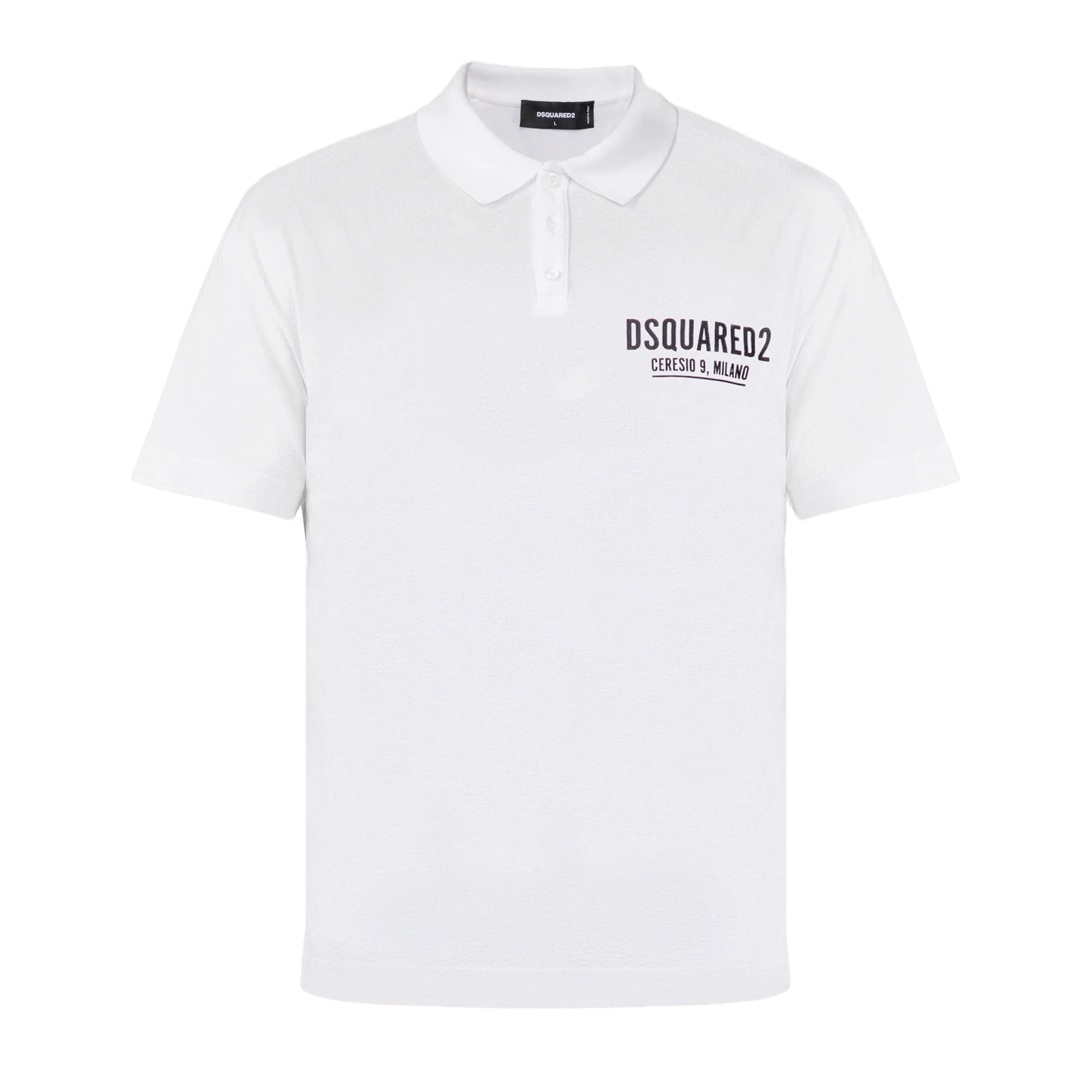Camiseta Tipo Polo Blanca Dsquared2 Ceresio