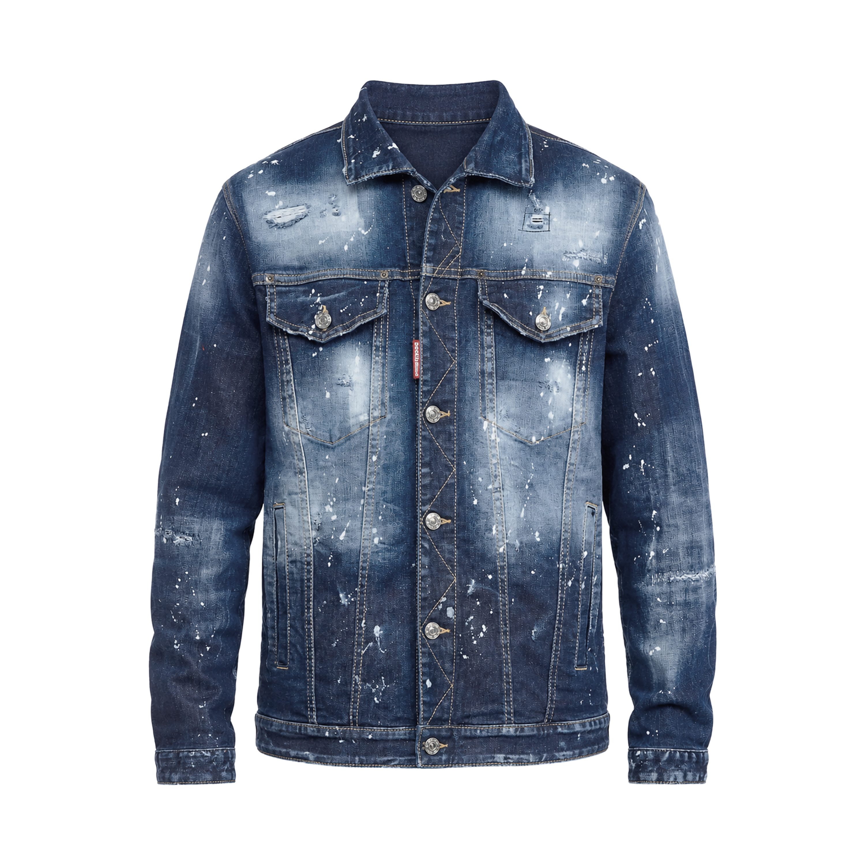 Chaqueta Azul Dsquared2 Denim Paint-Splatter
