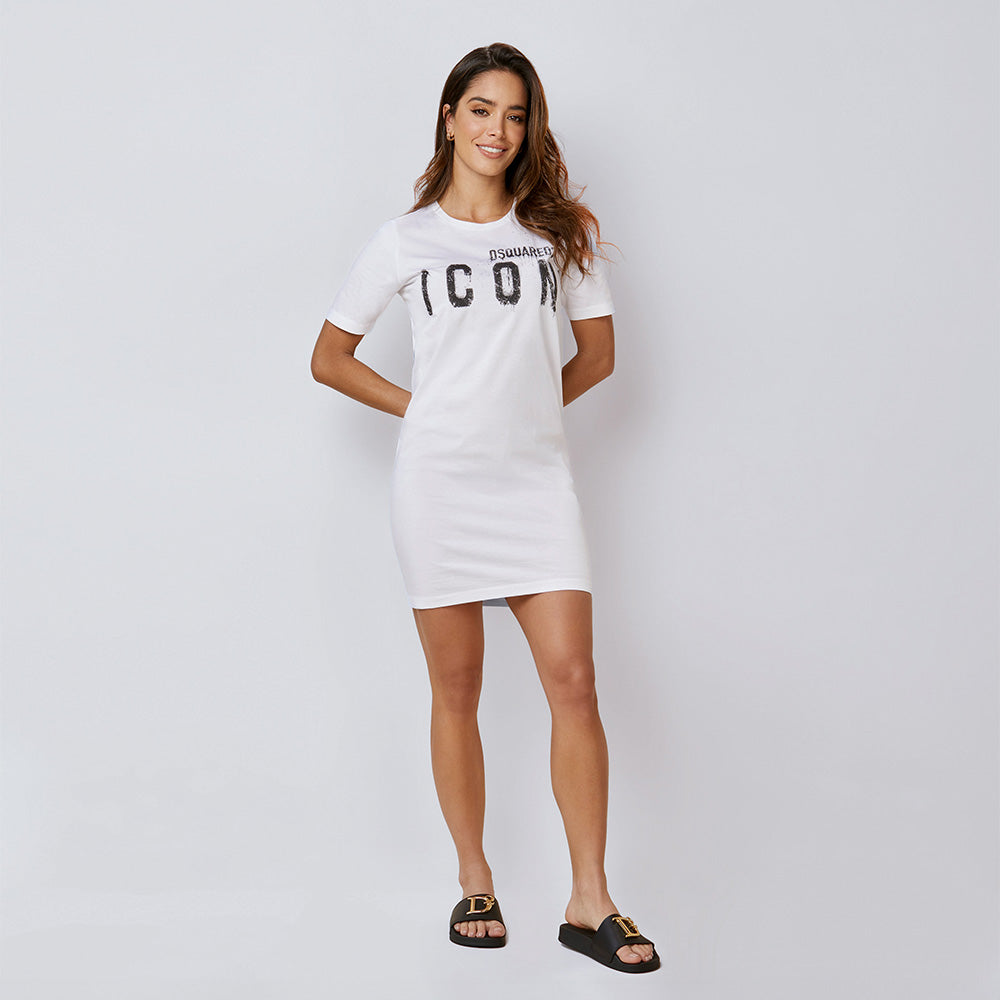 Vestido Blanco Dsquared2 Spray