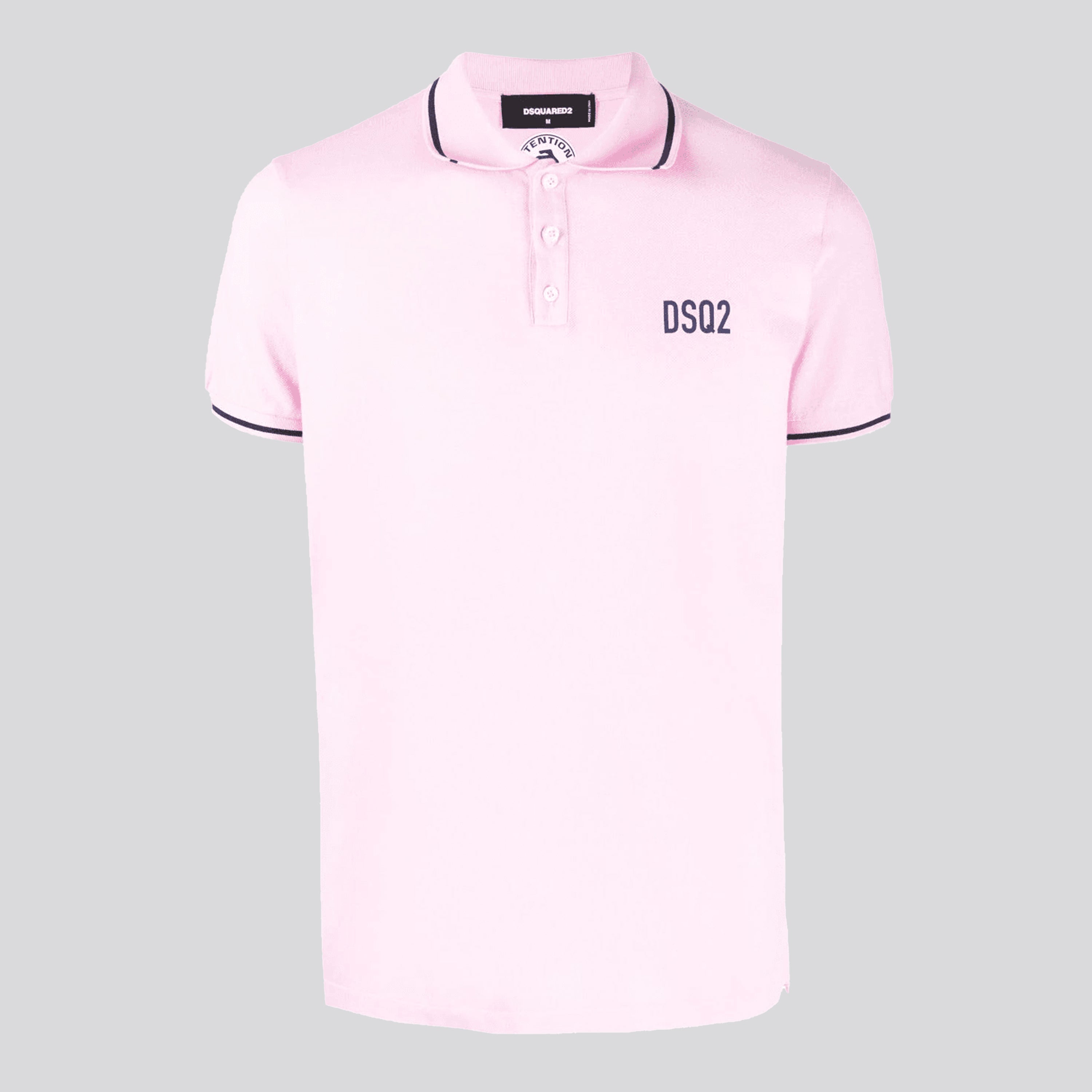 Camiseta Tipo Polo Rosado Dsquared2