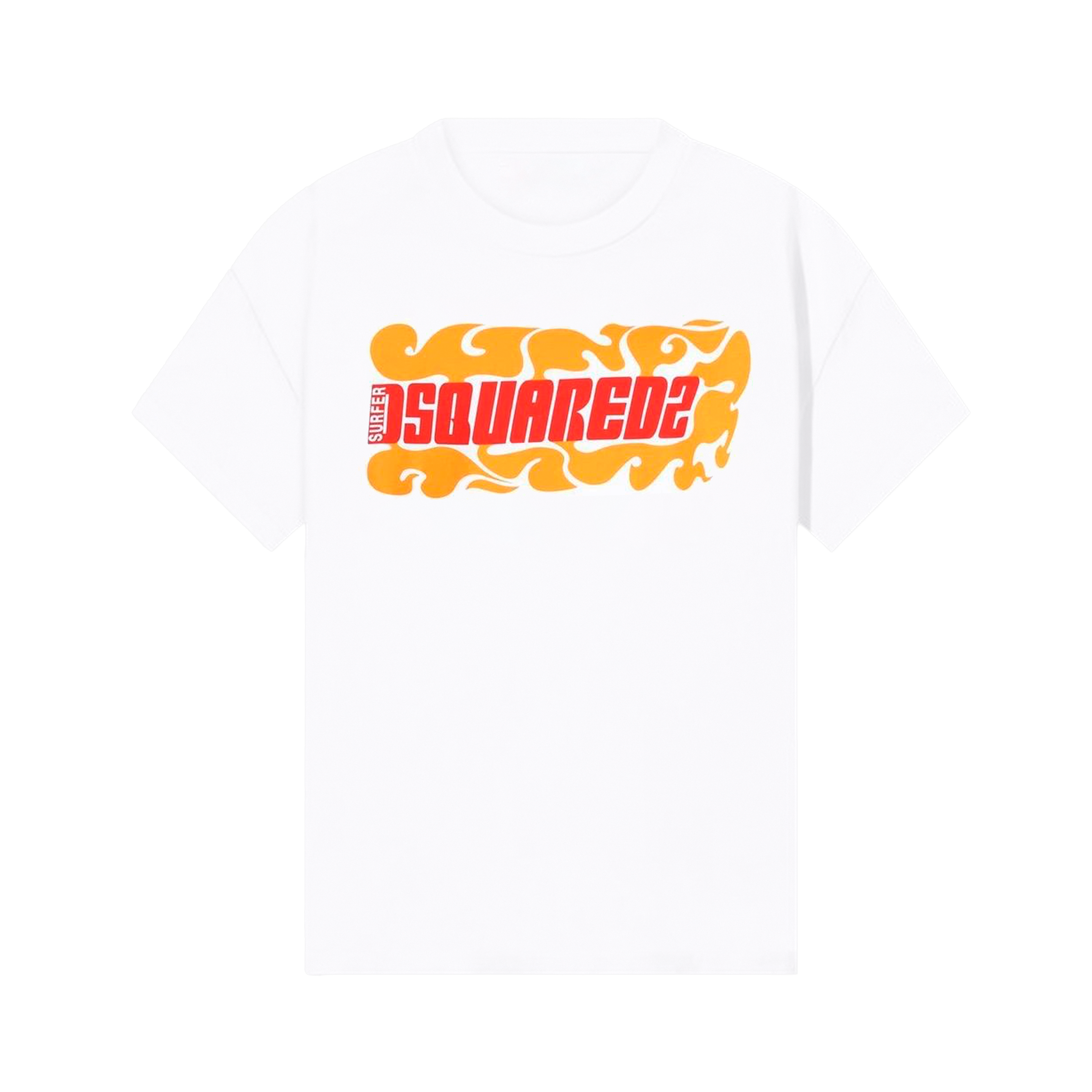 Camiseta Blanca Dsquared2 Waves Logo Slouch