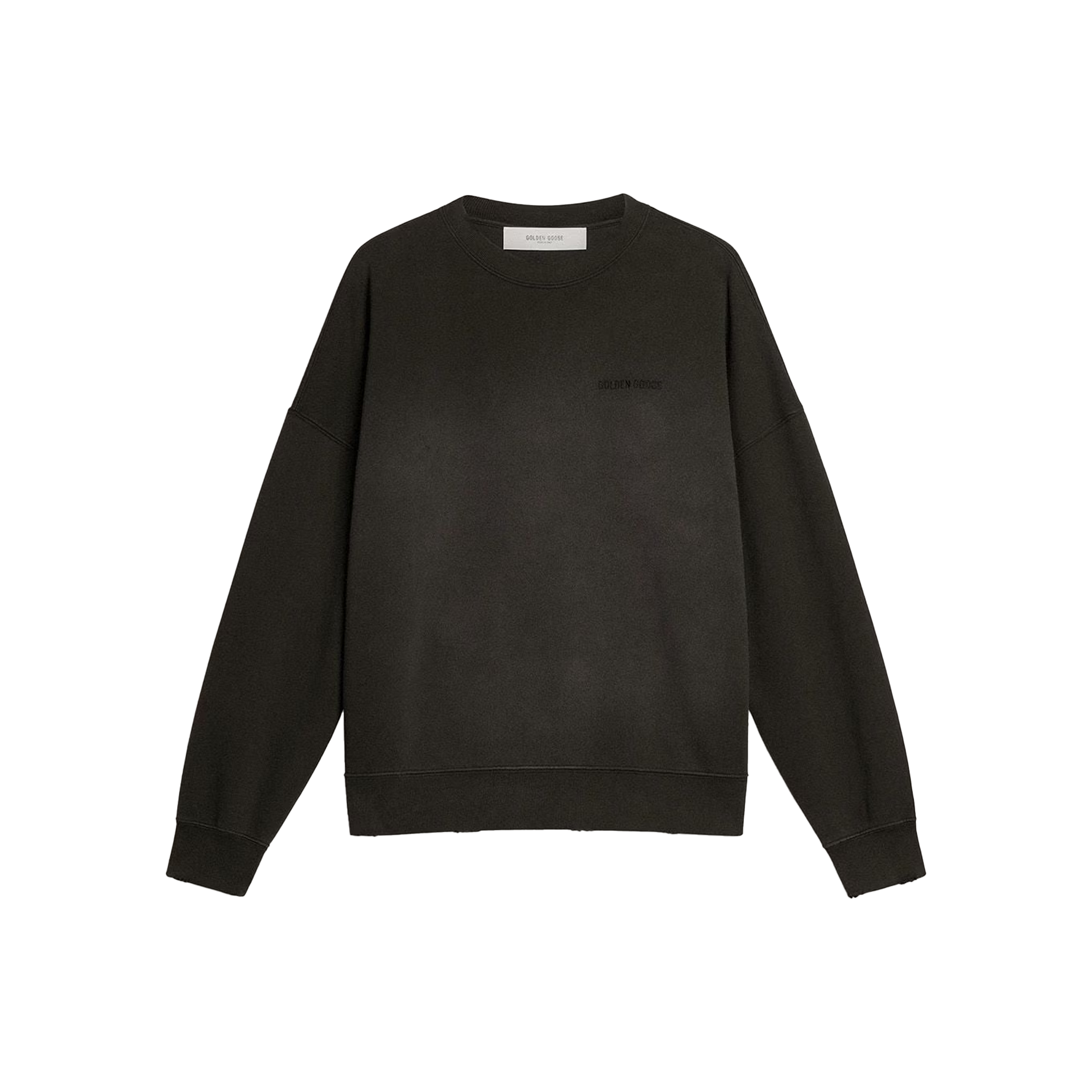 Buzo Negro Golden Goose Fleece Bleach