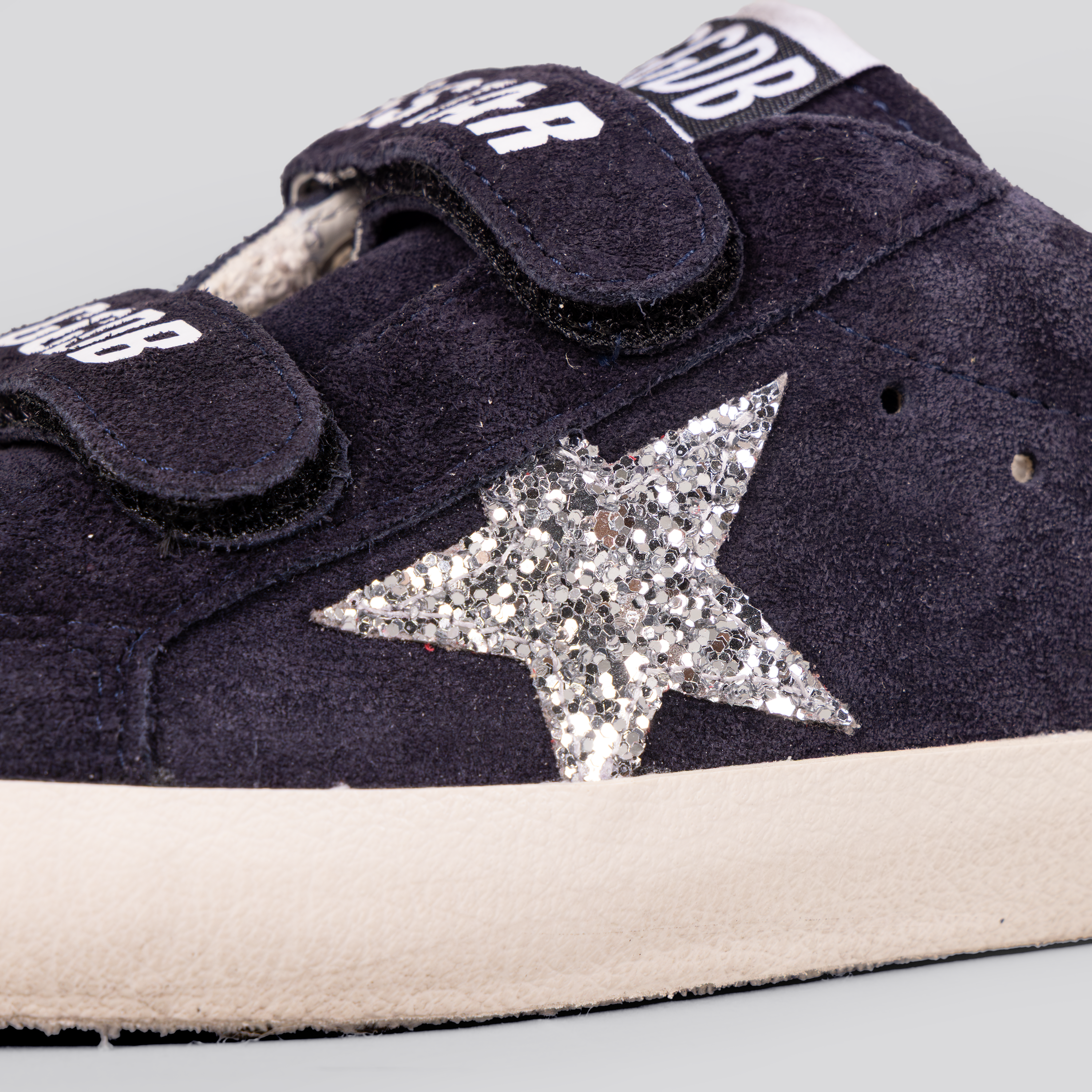 Sneakers Azules Golden Goose Velcro Super-Star Glitter Star