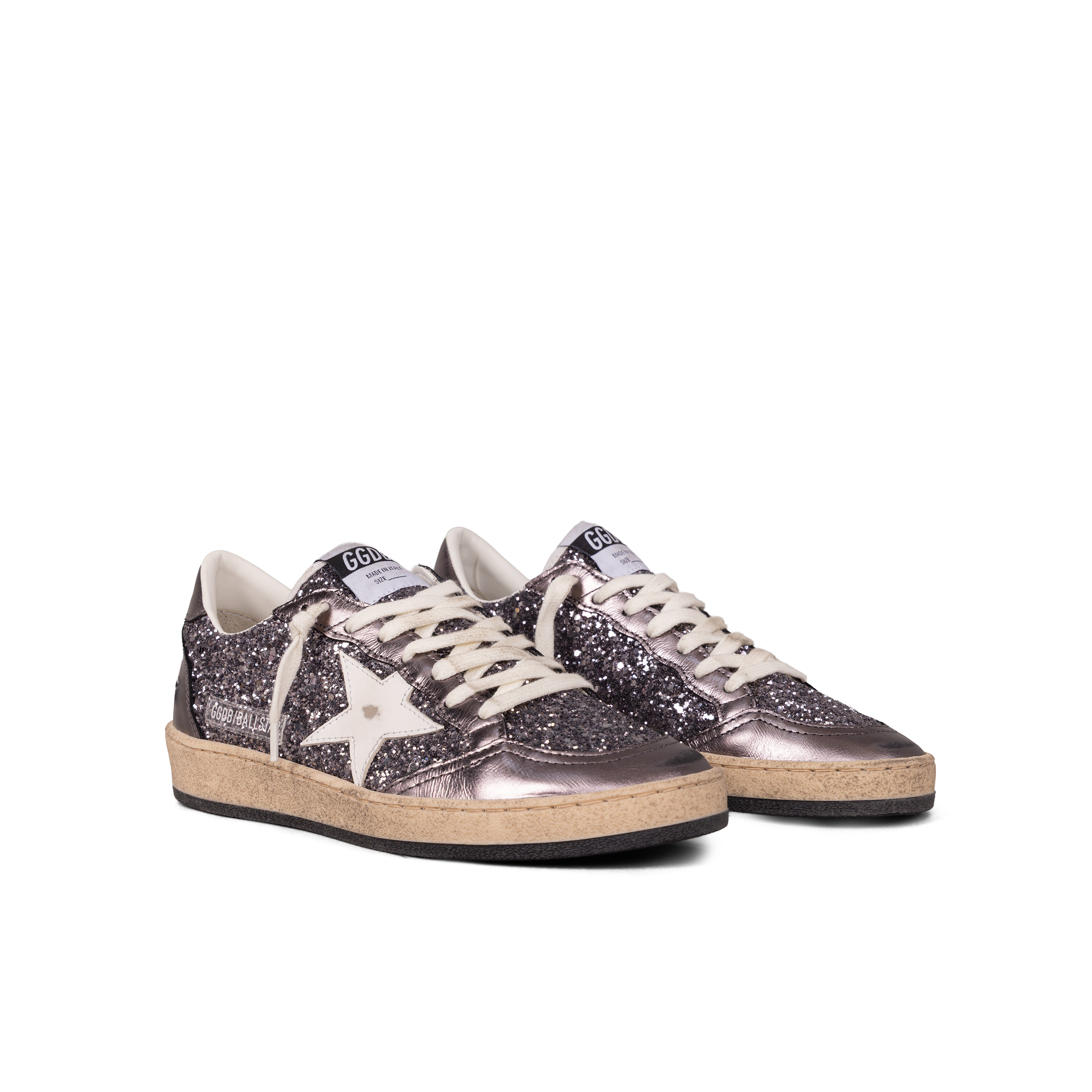 Sneakers Gris Golden Goose Ballstar Glitter