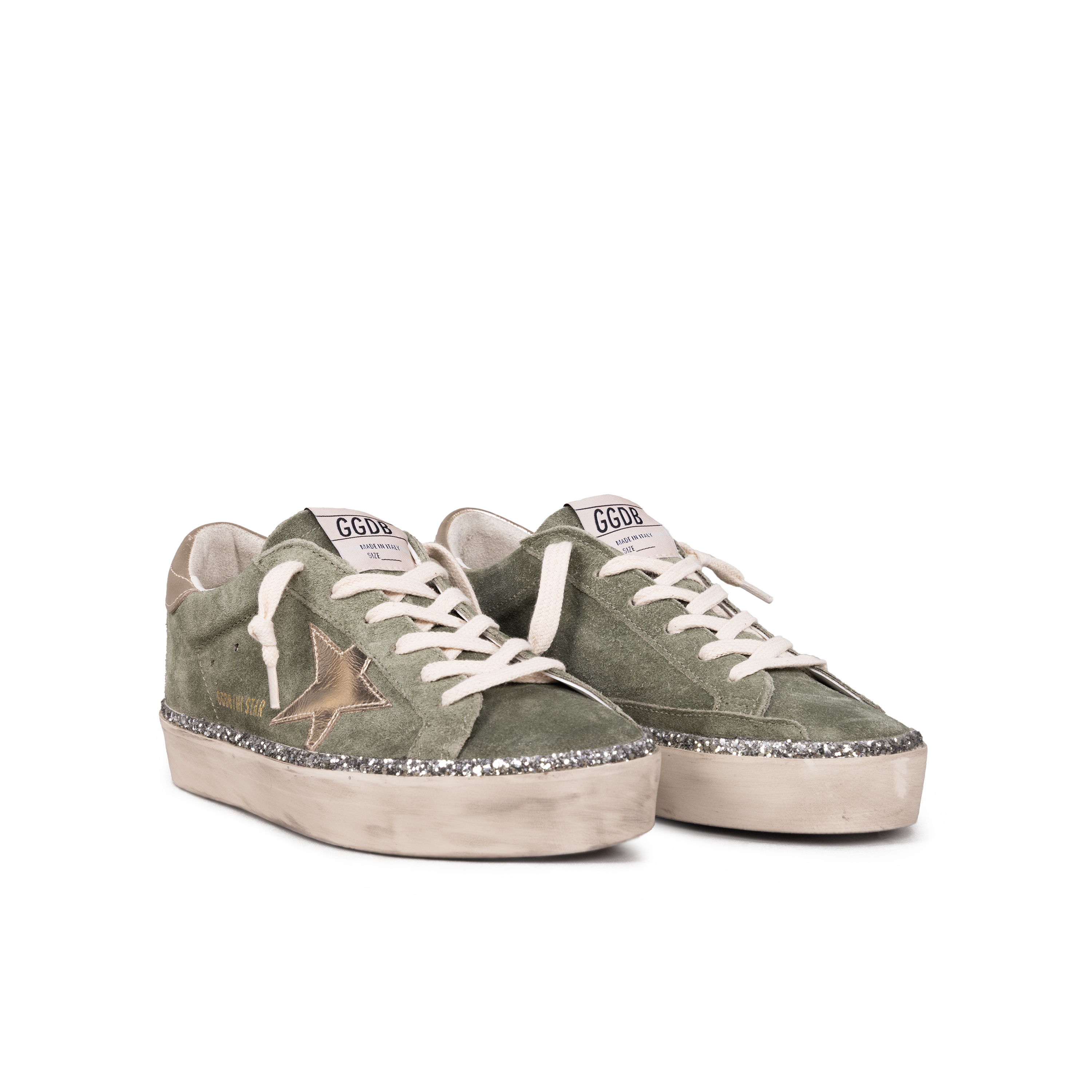 Sneakers Verdes Golden Goose Hi Star Glitter