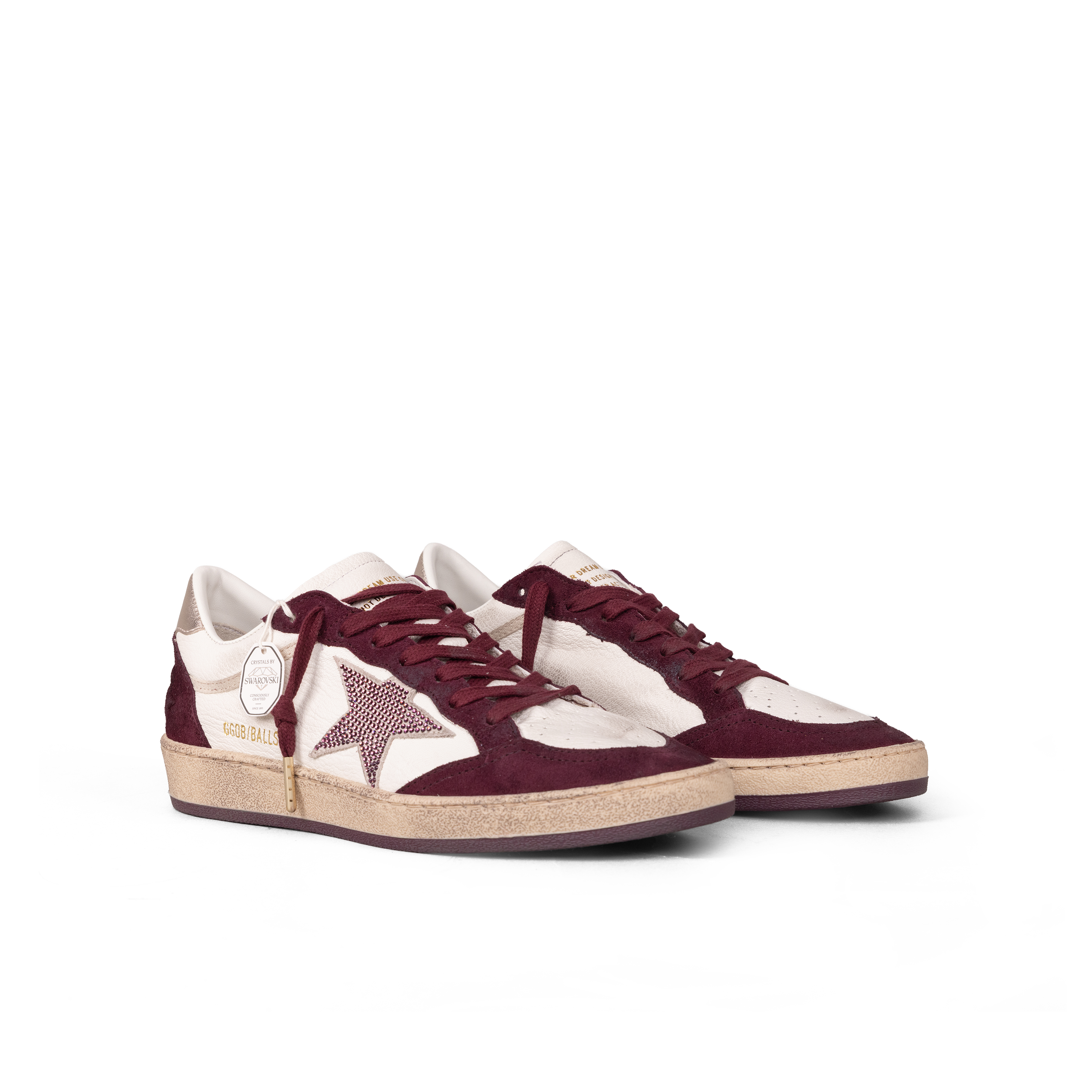 Sneakers Bordeaux Golden Goose Ballstar Crystal Star