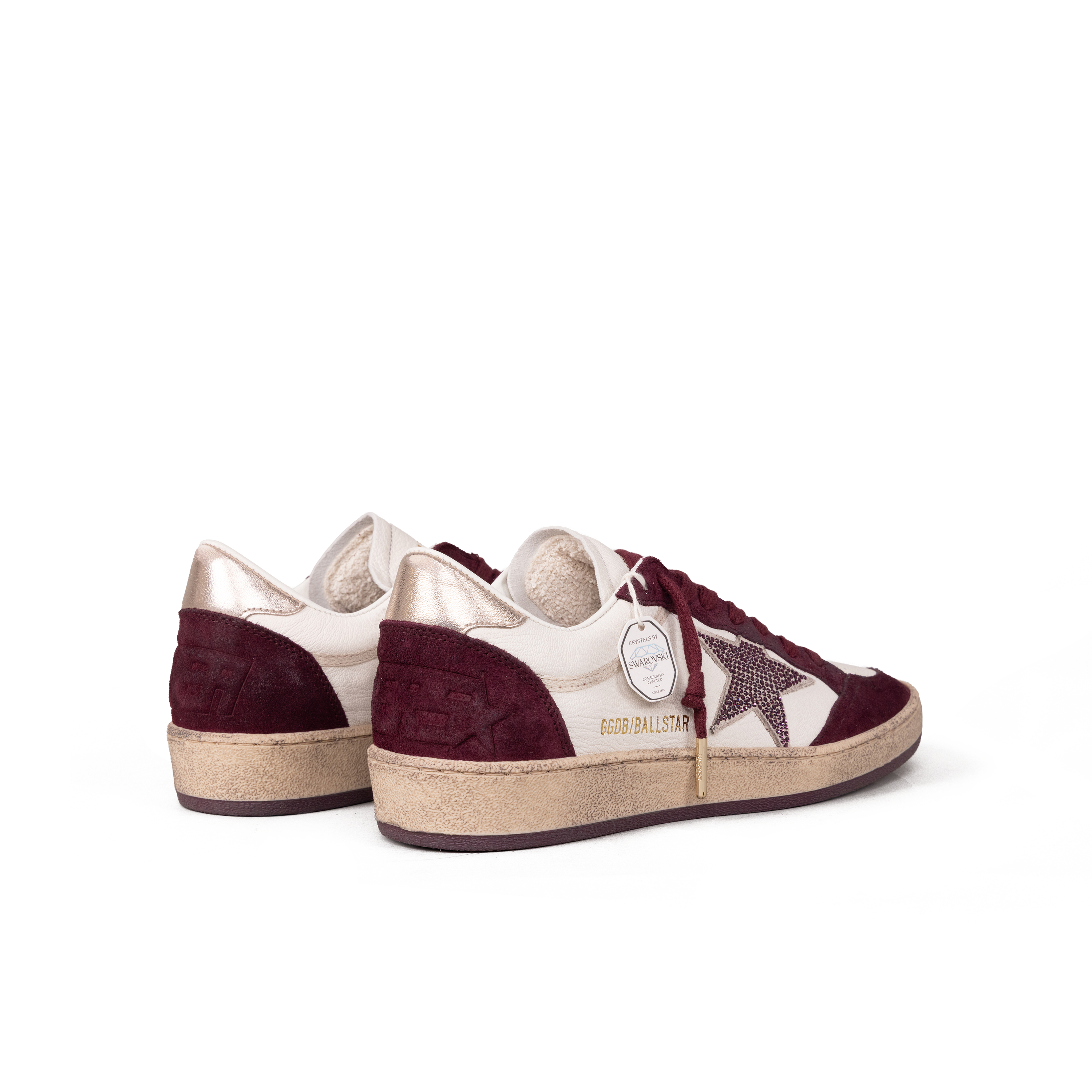 Sneakers Bordeaux Golden Goose Ballstar Crystal Star