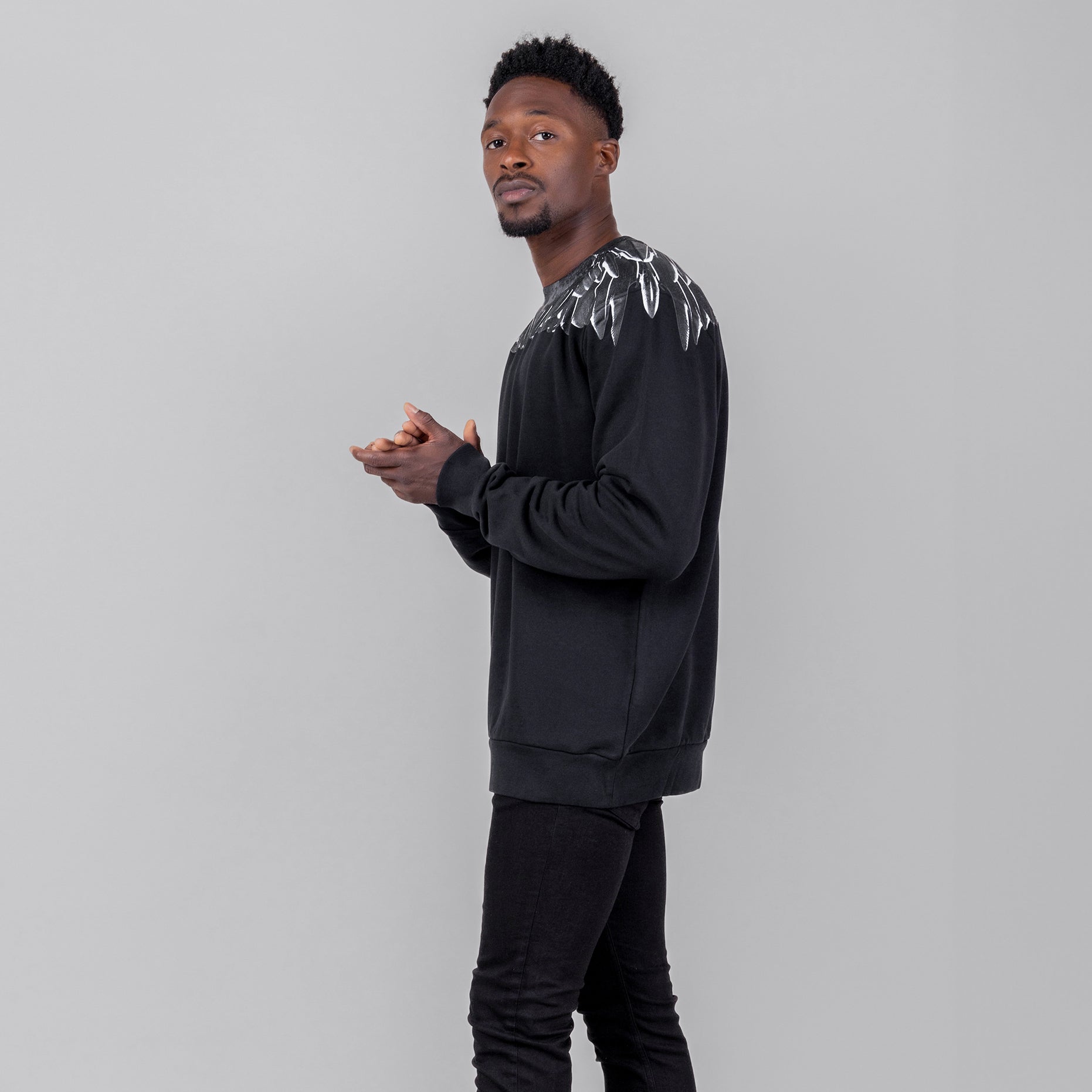 Buzo Negro Marcelo Burlon Negro Icon Wings