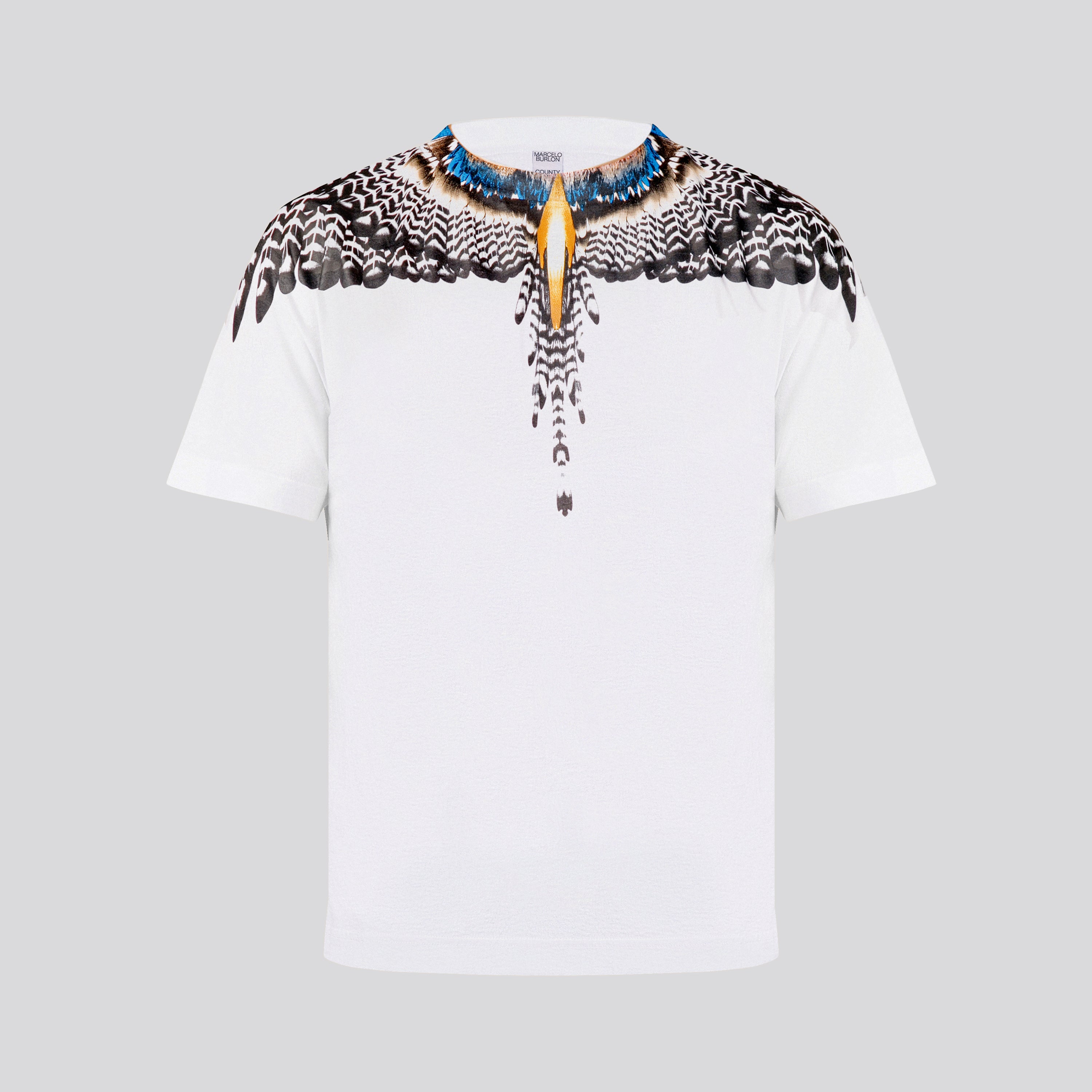 Camiseta Blanca Azul Marcelo Burlon Motivo Alas