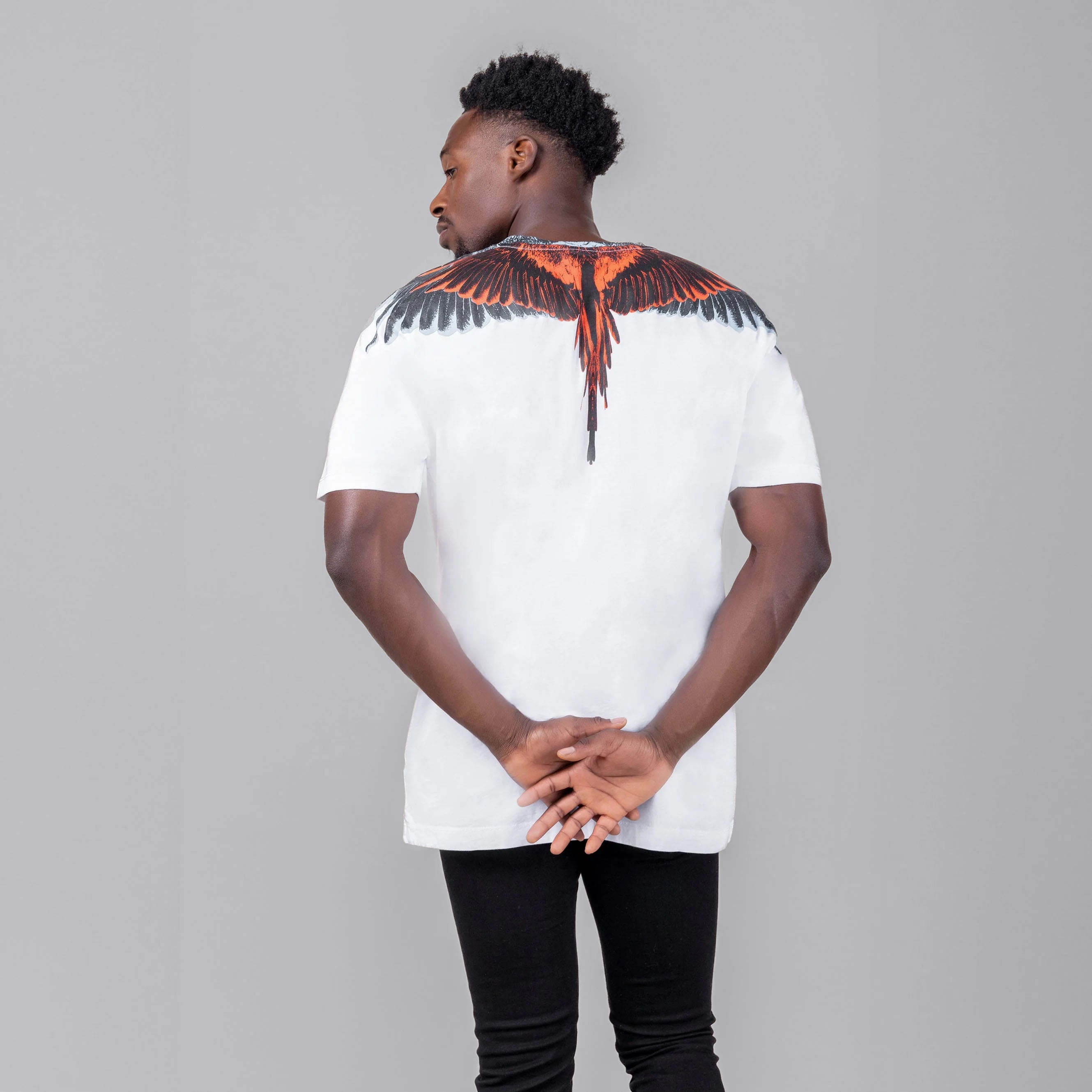 Camiseta Blanca Marcelo Burlon Rojo Icon Wings