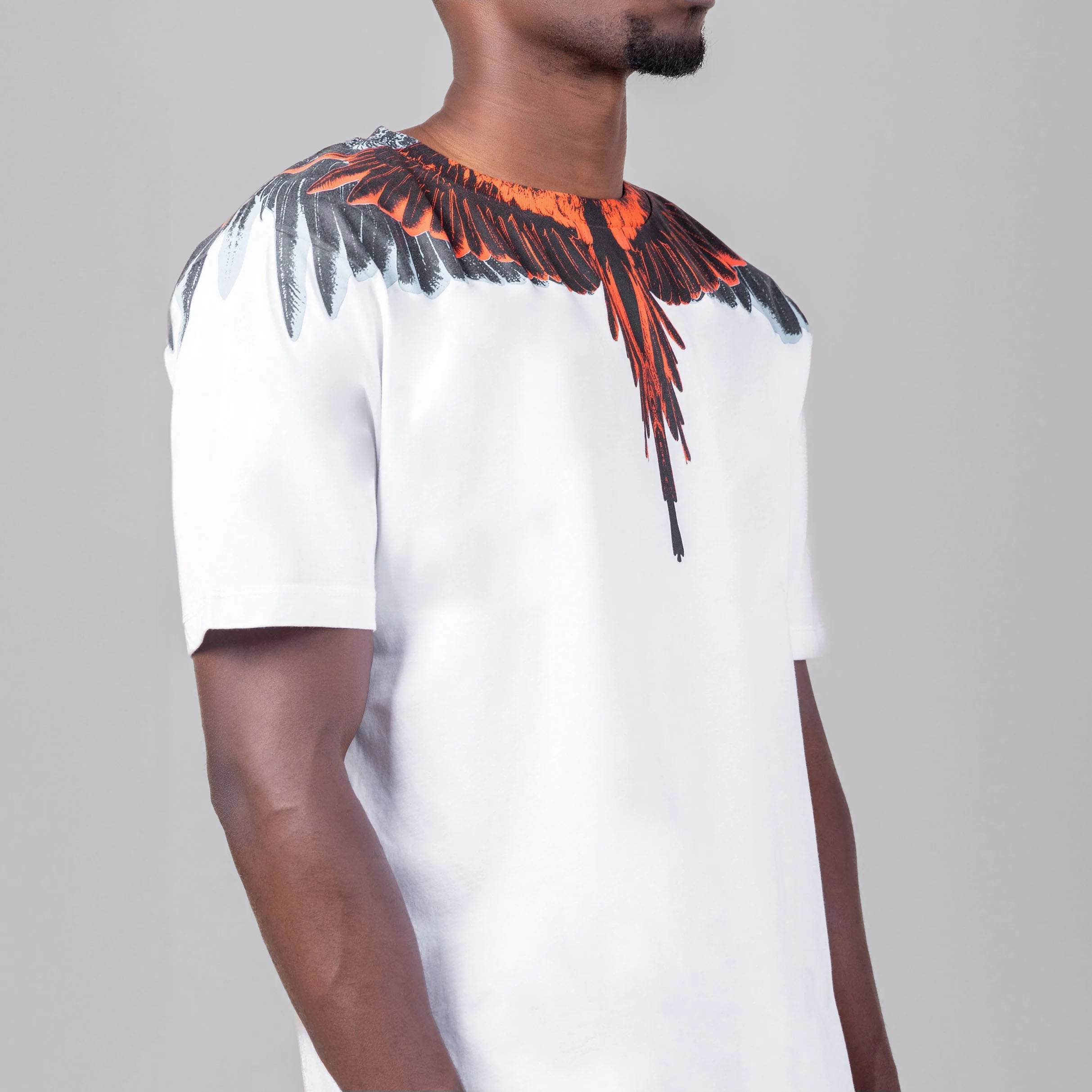 Camiseta Blanca Marcelo Burlon Rojo Icon Wings
