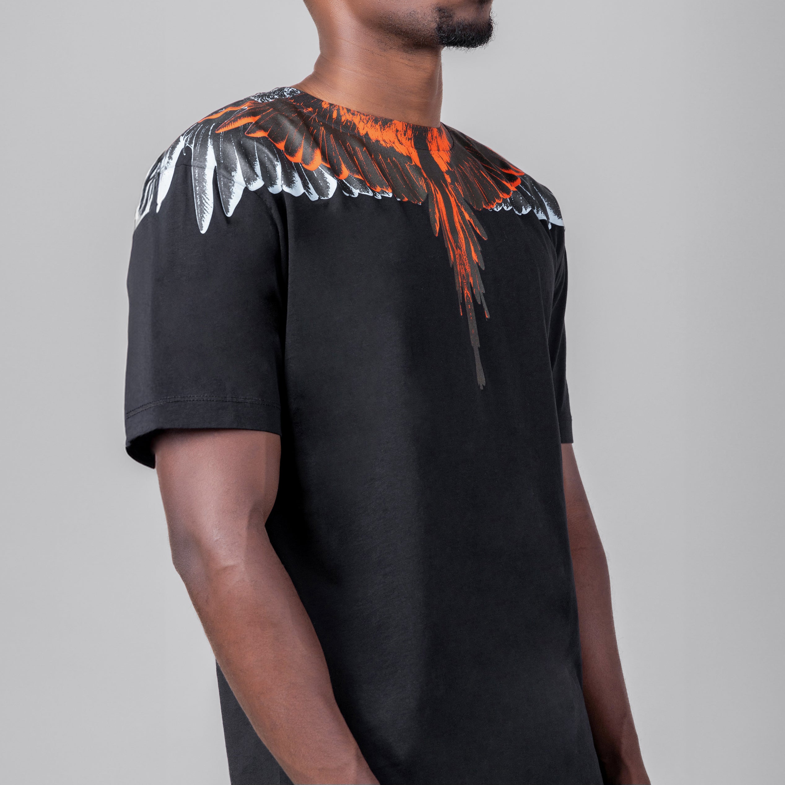 Camiseta Negra Marcelo Burlon Rojo Icon Wings