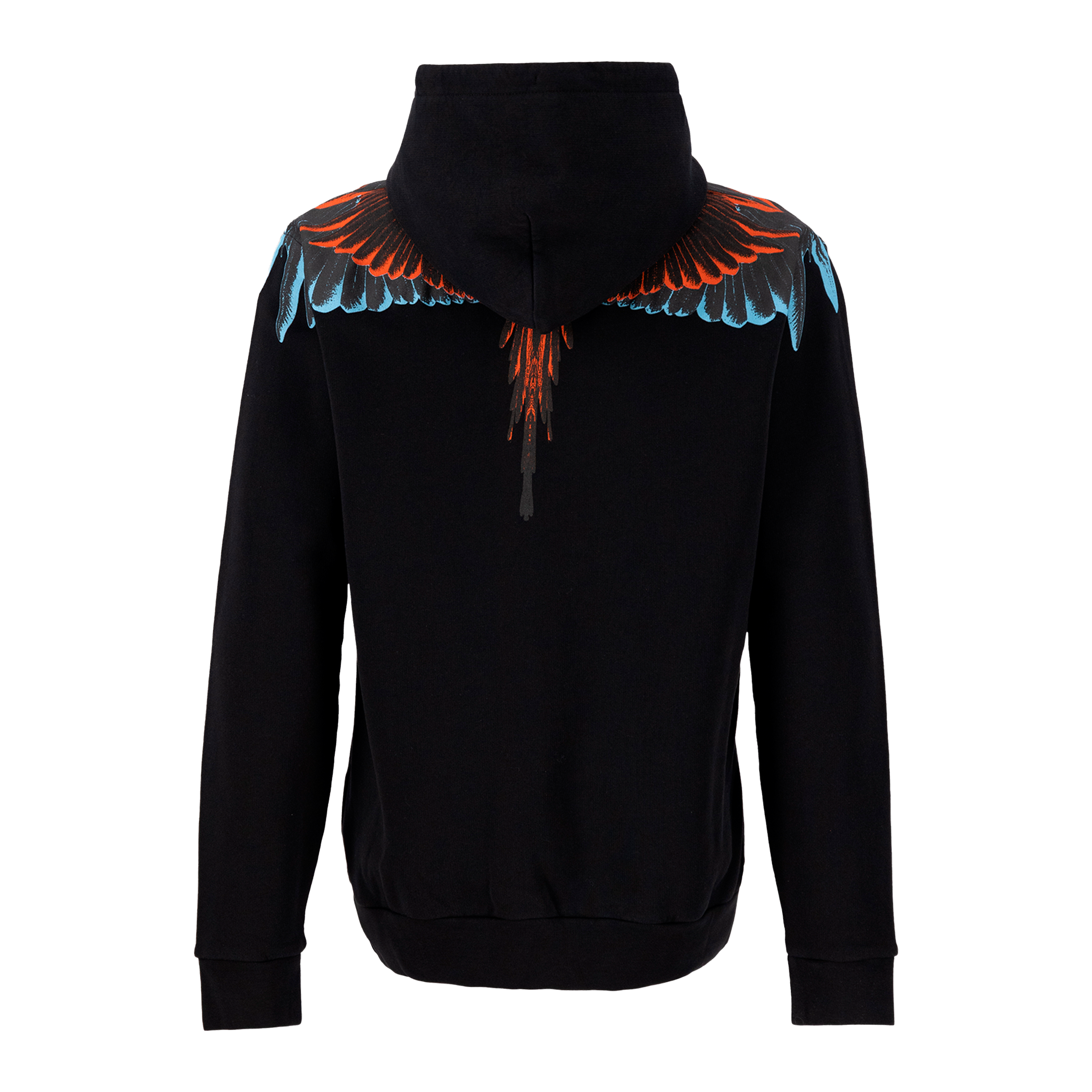Buzo Tipo Hoodie Negro Marcelo Burlon Rojo Icon Wings