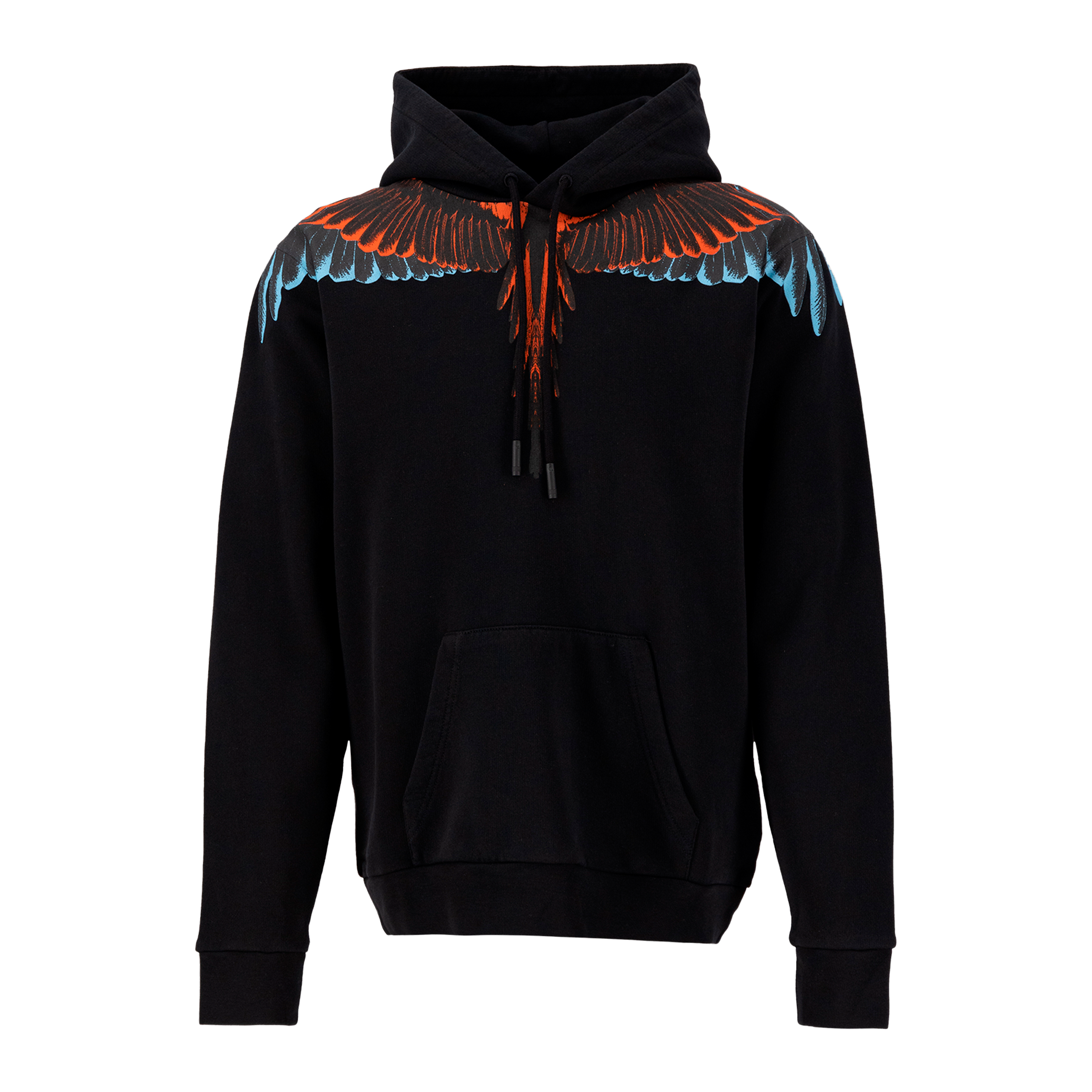 Buzo Tipo Hoodie Negro Marcelo Burlon Rojo Icon Wings