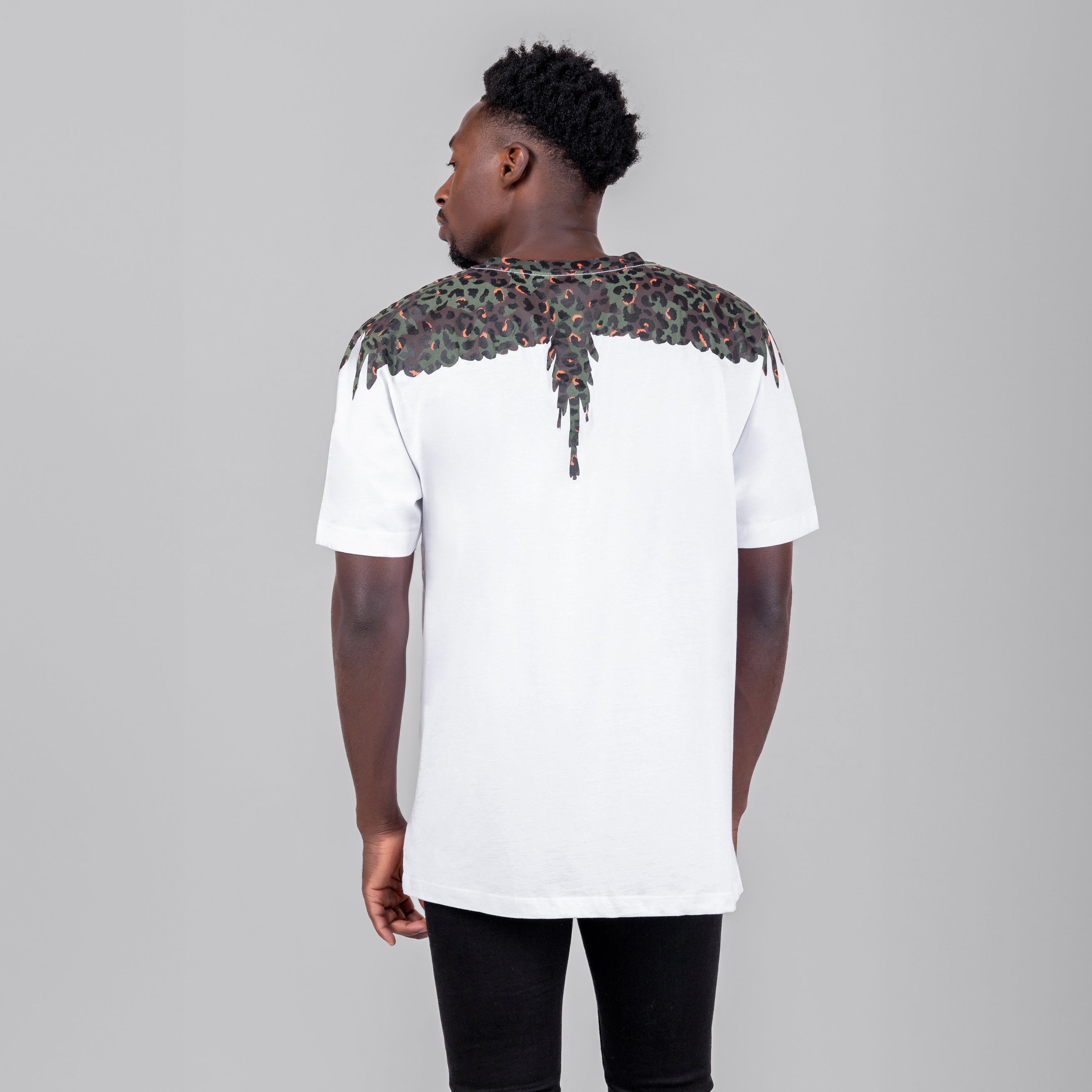 Camiseta Blanca Marcelo Burlon Café Animalier Wings