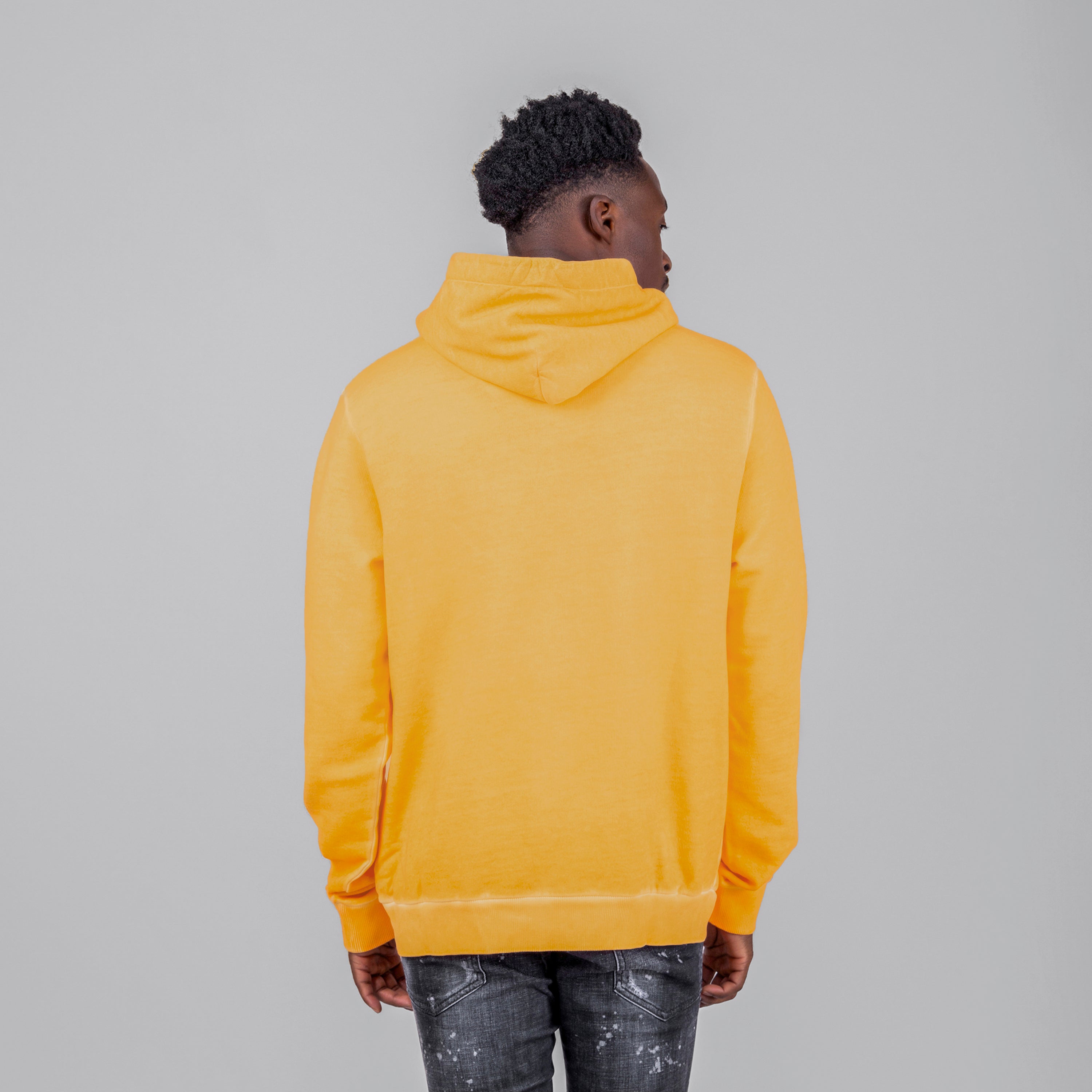 Buzo Tipo Hoodie Naranjado Marcelo Burlon Sunset Cross
