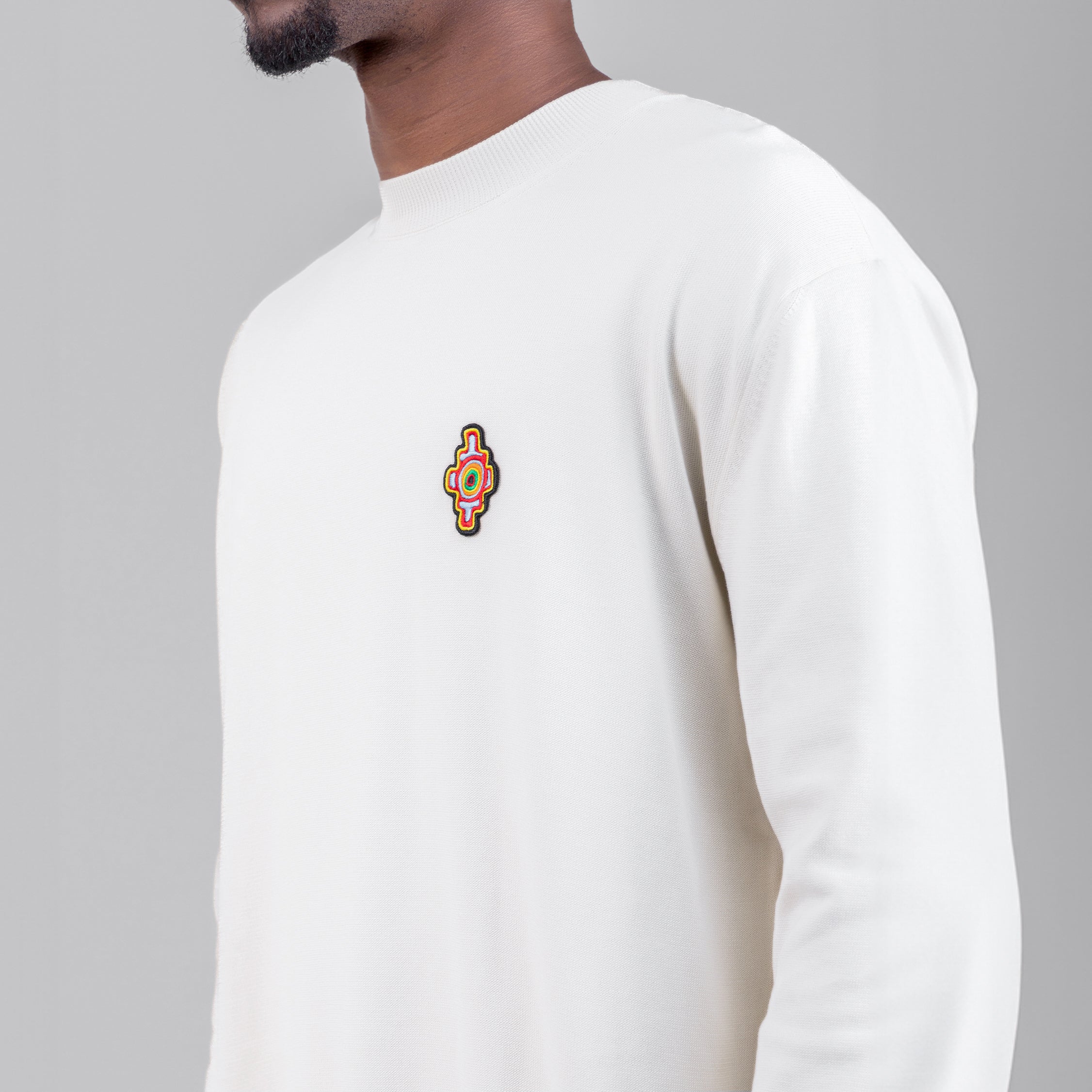 Suéter Blanco Marcelo Burlon Sunset Cross