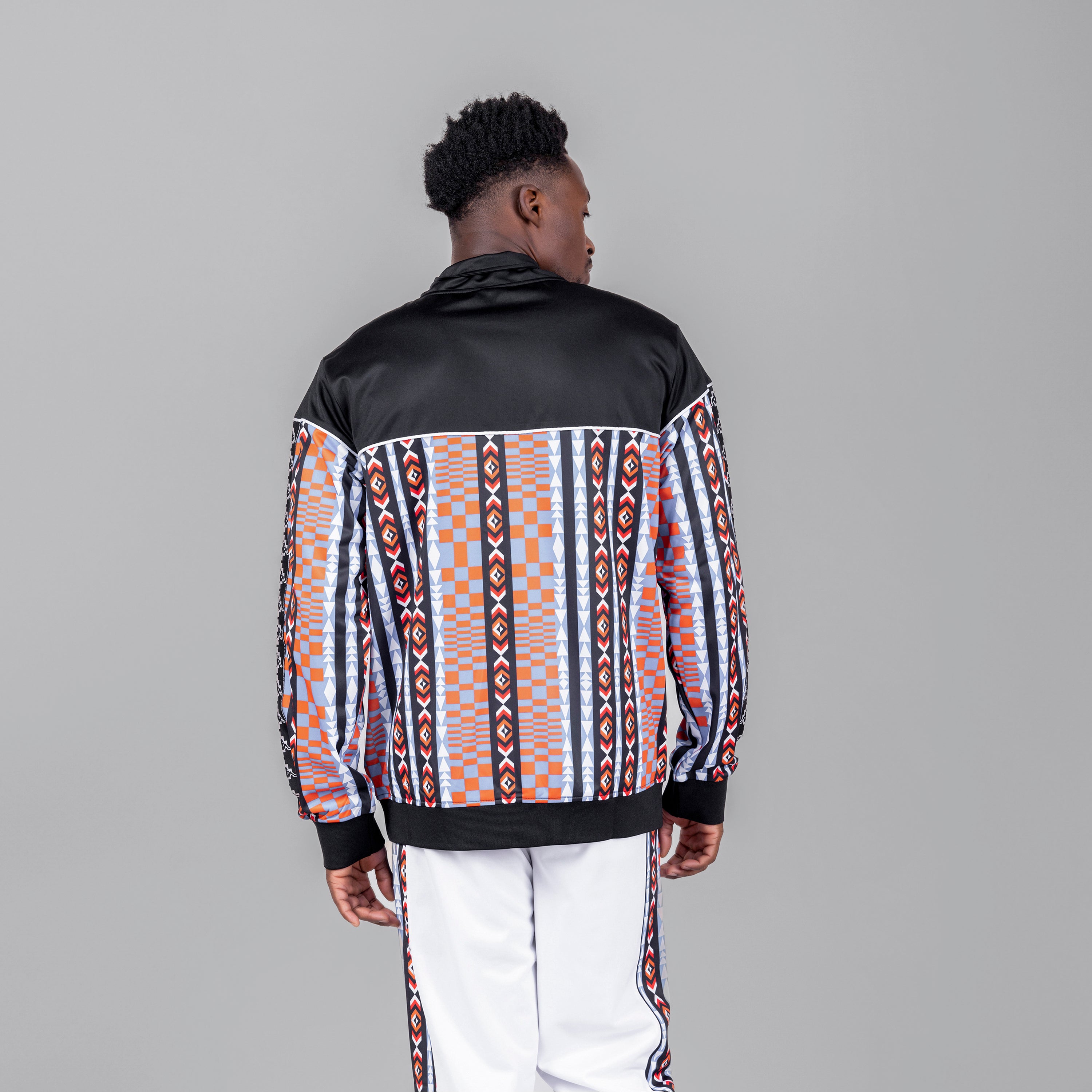 Chaqueta Negra Marcelo Burlon Multicolor Folk Kappa