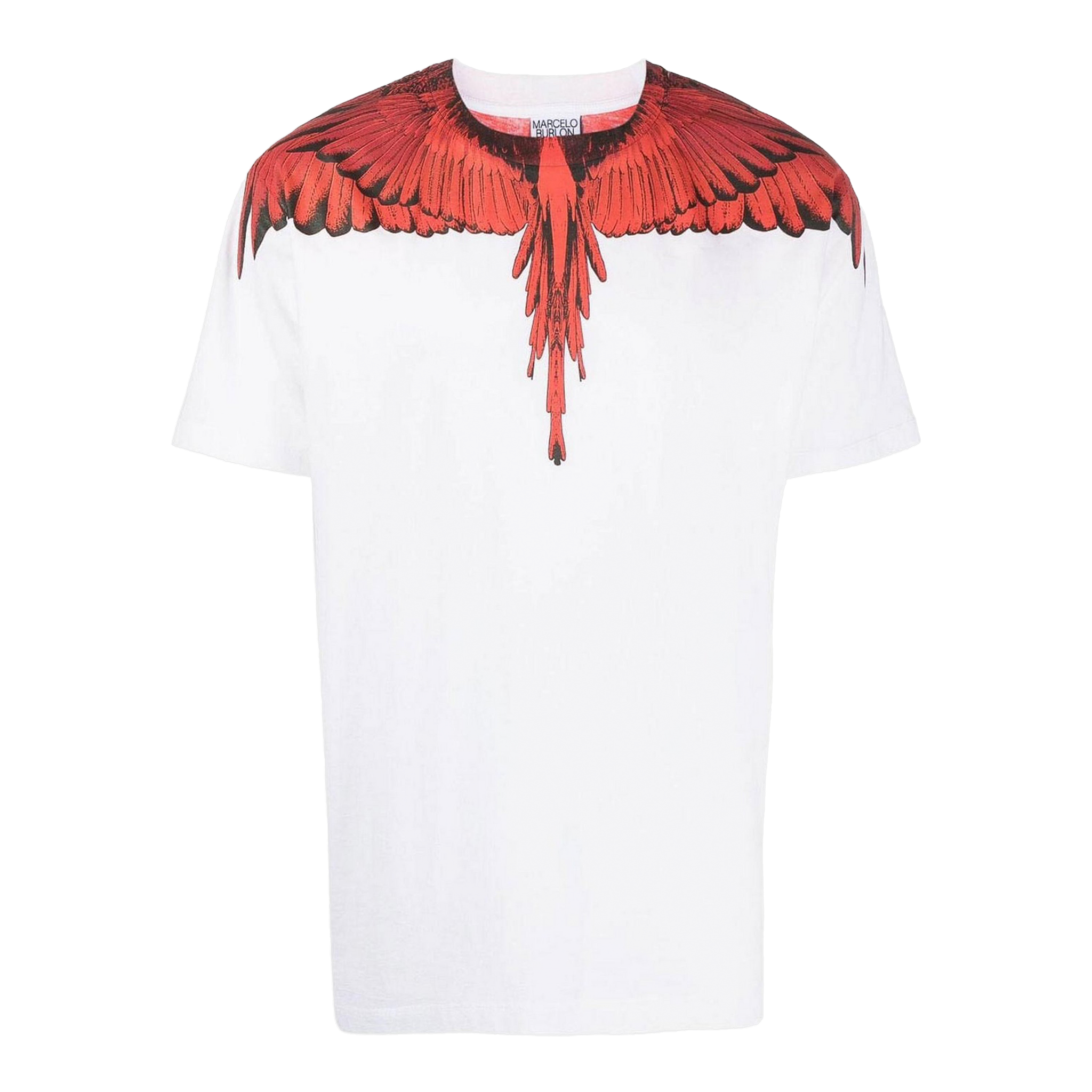 ニ*ル様 MARCELO BURLON WINGS 赤 Sサイズ 正規品 やや汚 Camiseta Blanca Marcelo Burlon Rojo Icon Wings