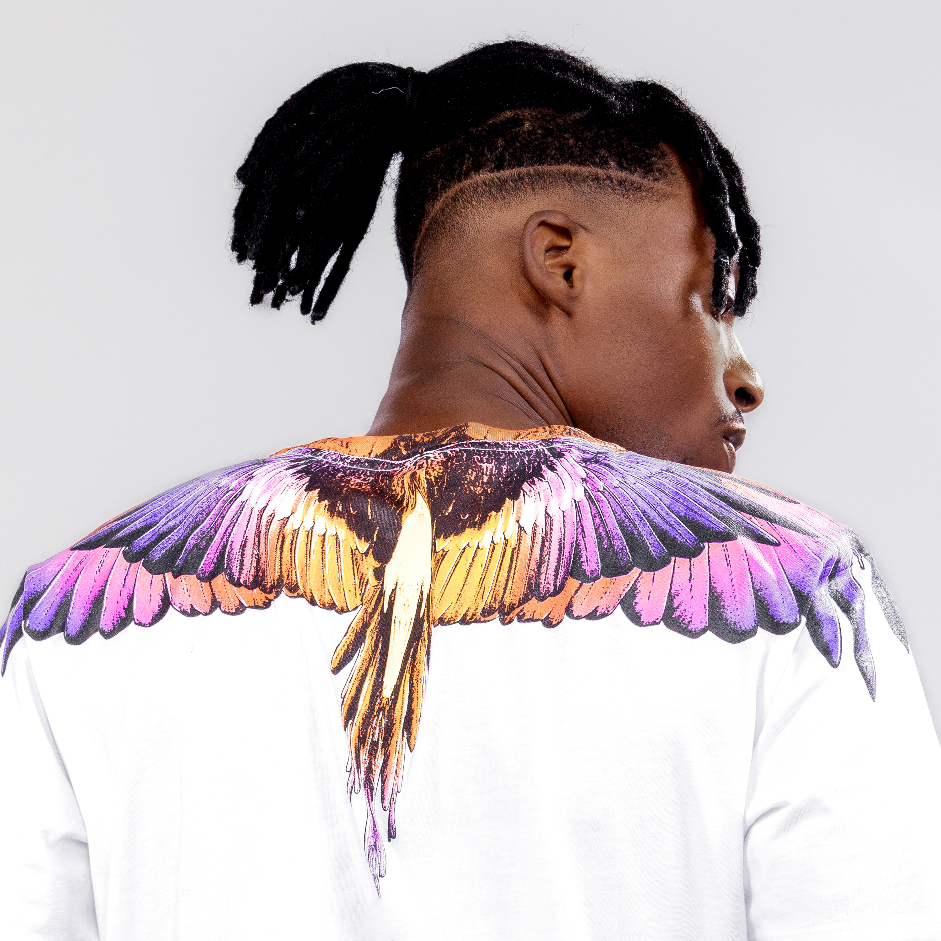 Camiseta Blanca Marcelo Burlon Rosa Icon Wings