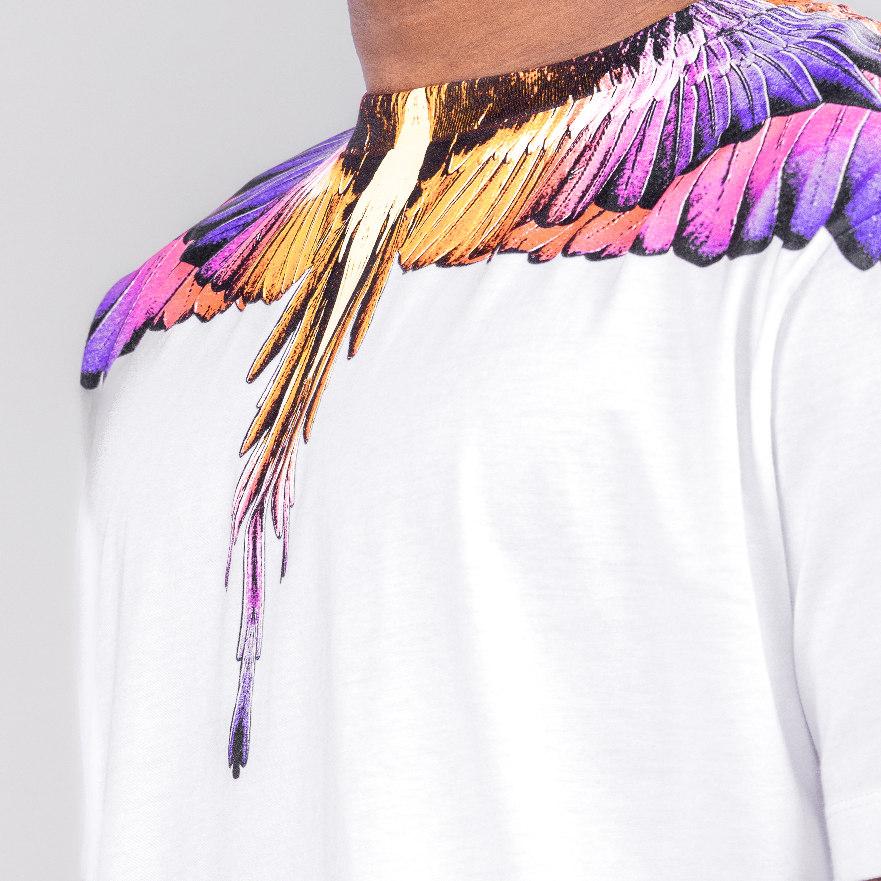 Camiseta Blanca Marcelo Burlon Rosa Icon Wings