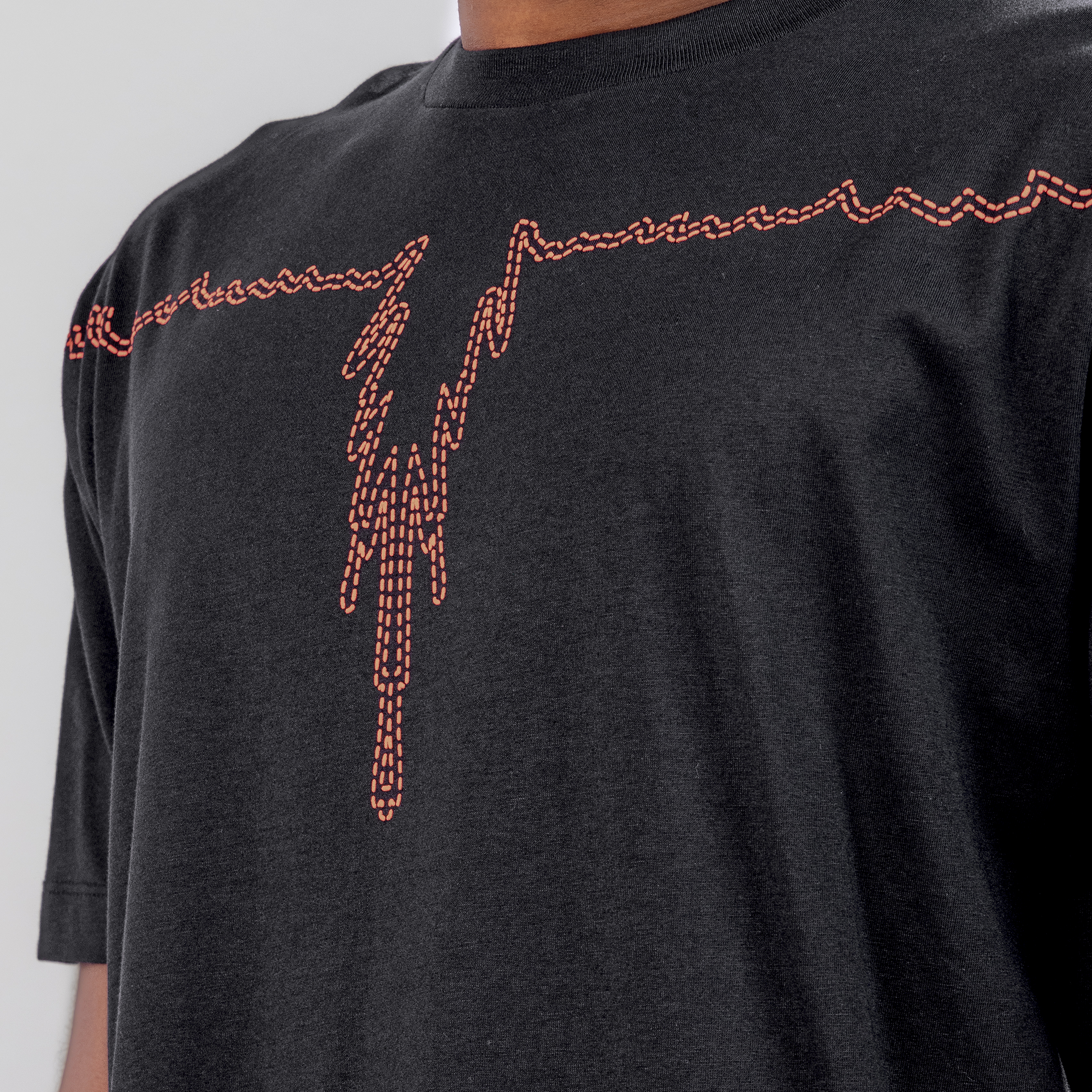 Camiseta Negra Marcelo Burlon Stitch Wings
