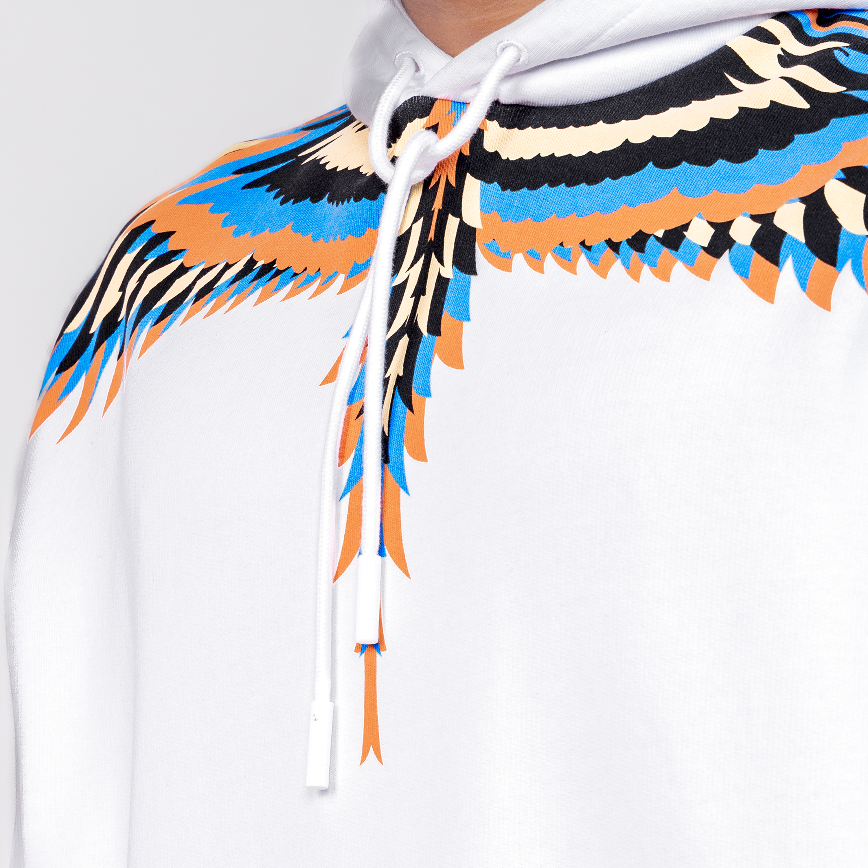 Buzo Tipo Hoodie Blanco Marcelo Burlon Salmón Optical Wings