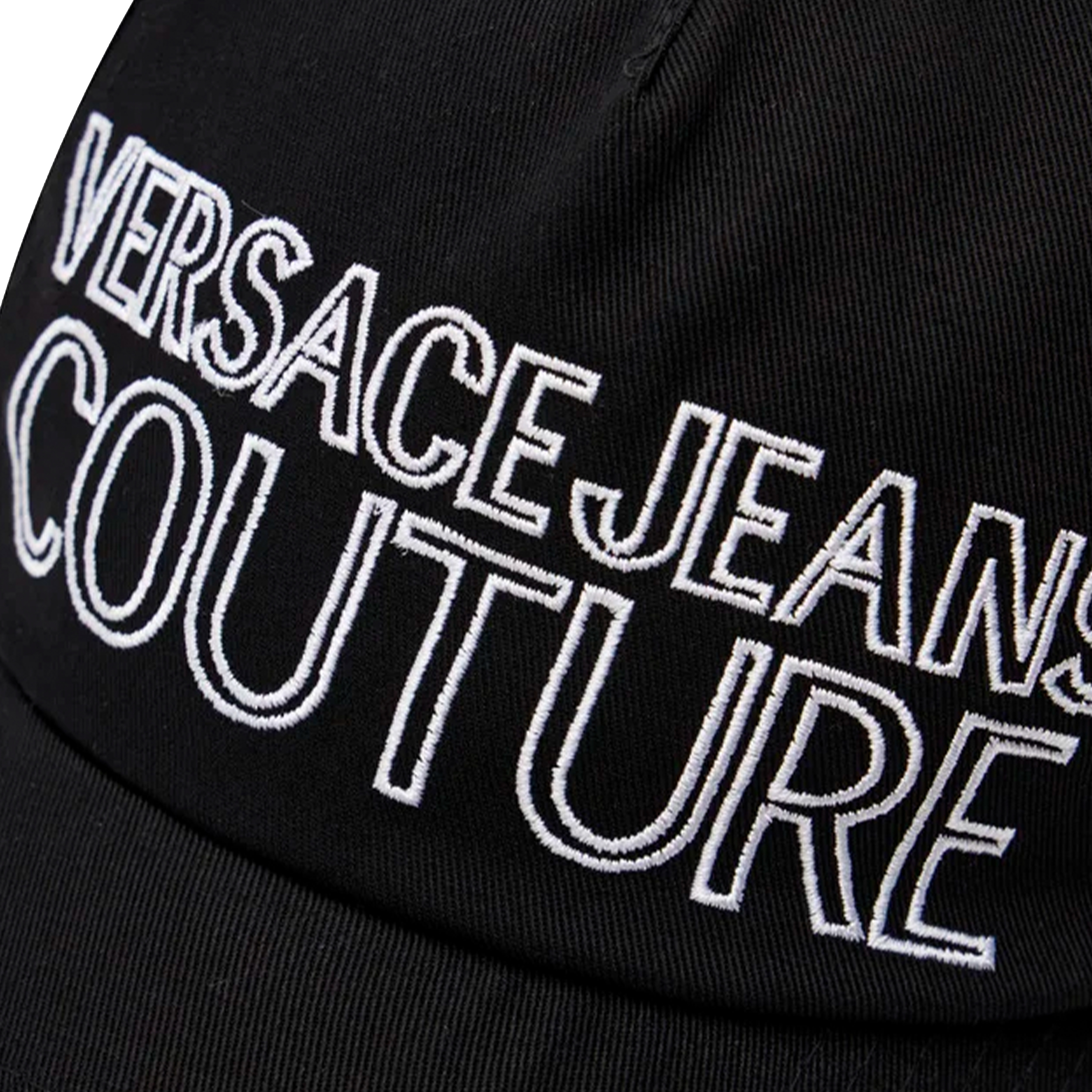 Gorra Negra Versace Jeans Couture White Logo