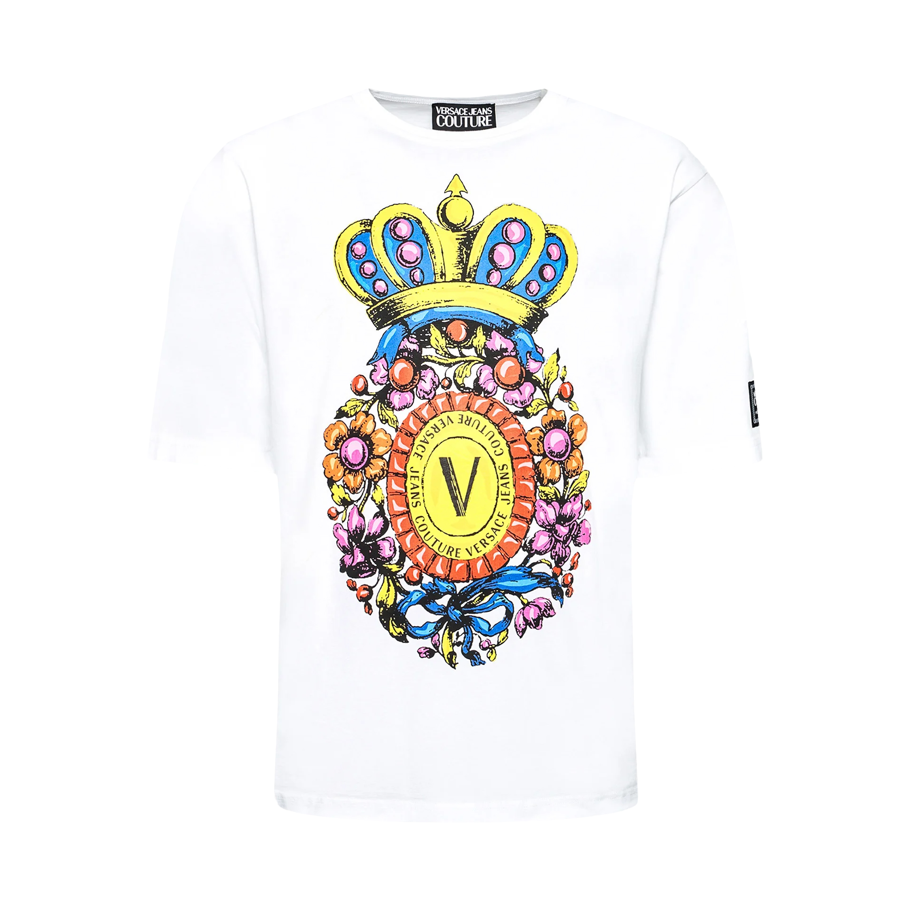 Camiseta Blanca Versace Jeans Couture Crown Baroque