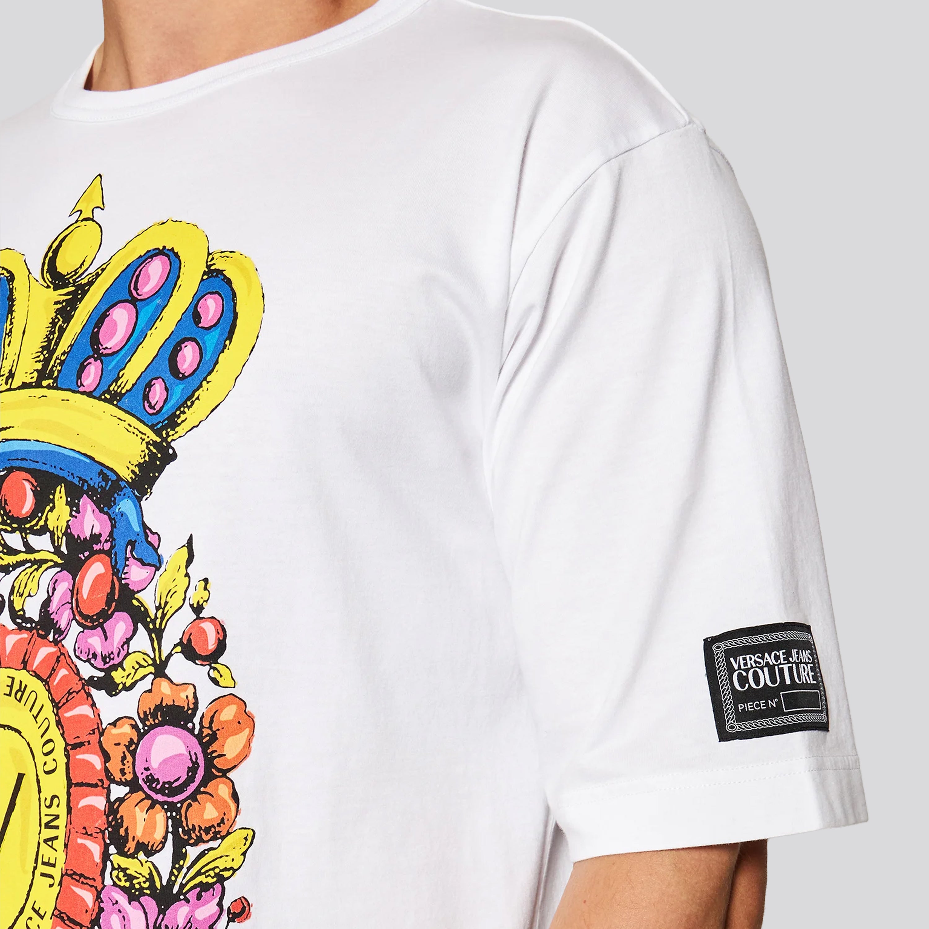 Camiseta Blanca Versace Jeans Couture Crown Baroque
